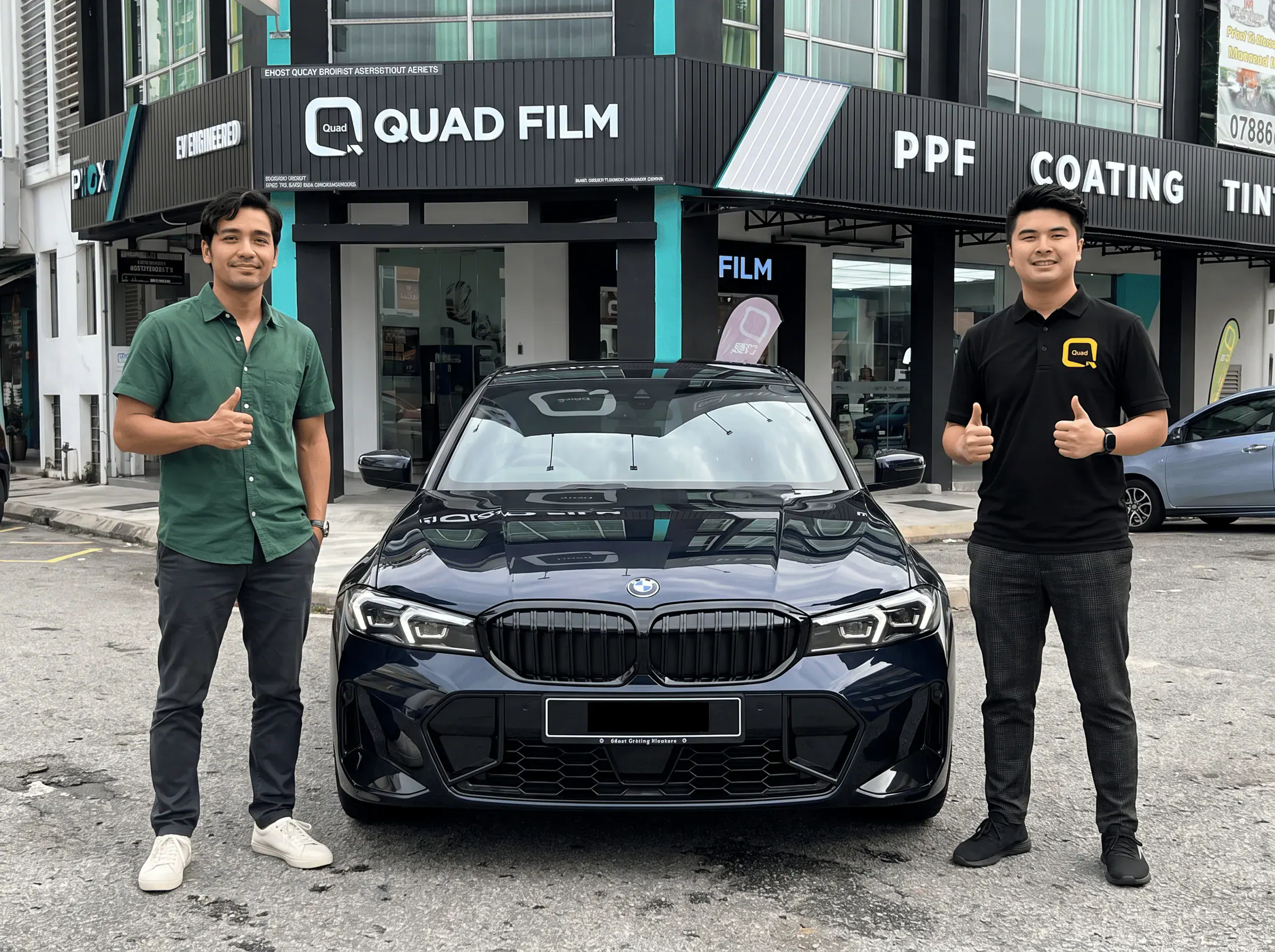 Serahan BMW 3 Series selepas pemasangan tinted QUAD Film