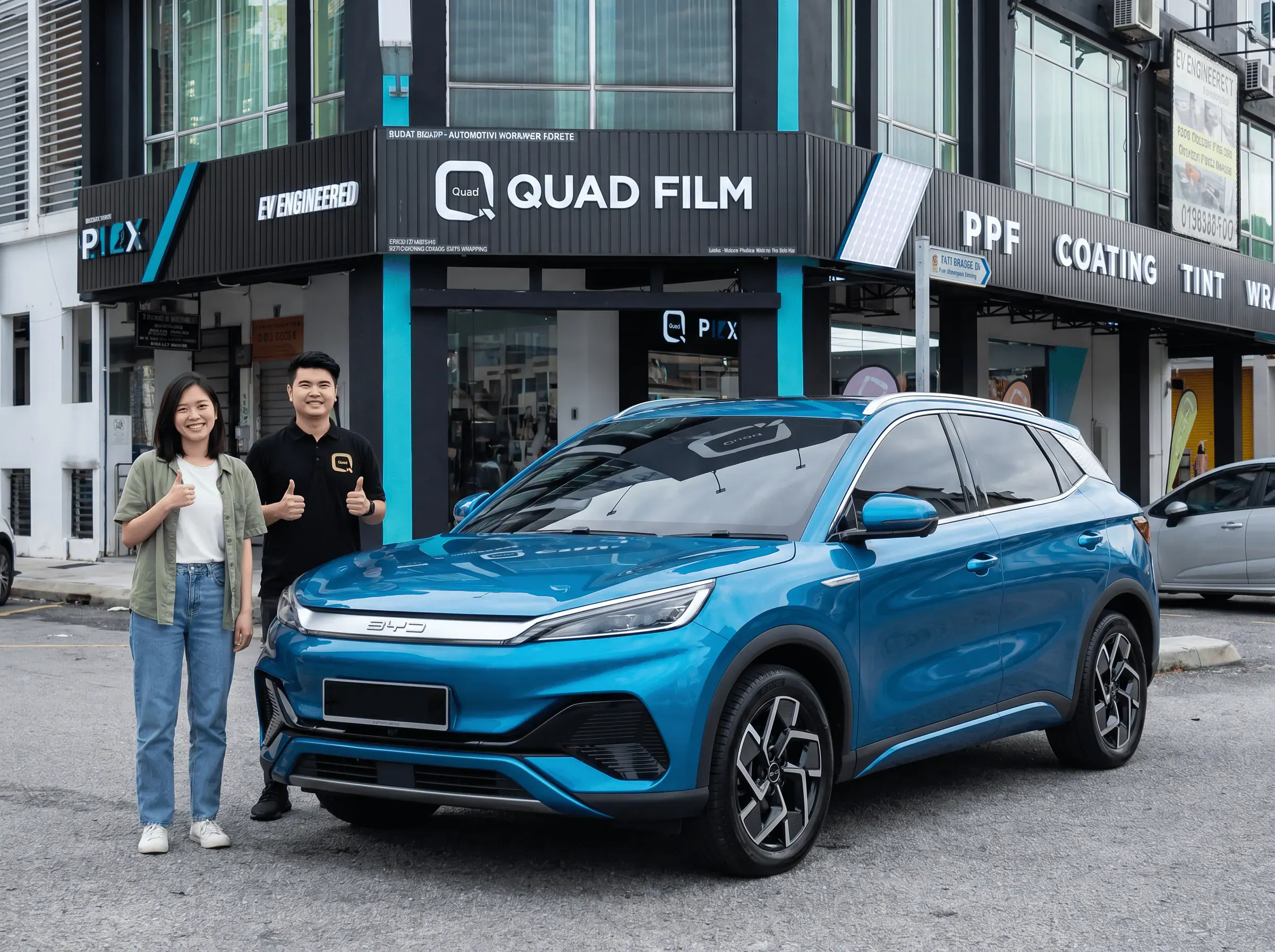 Serahan BYD Atto 3 selepas pemasangan tinted QUAD Film