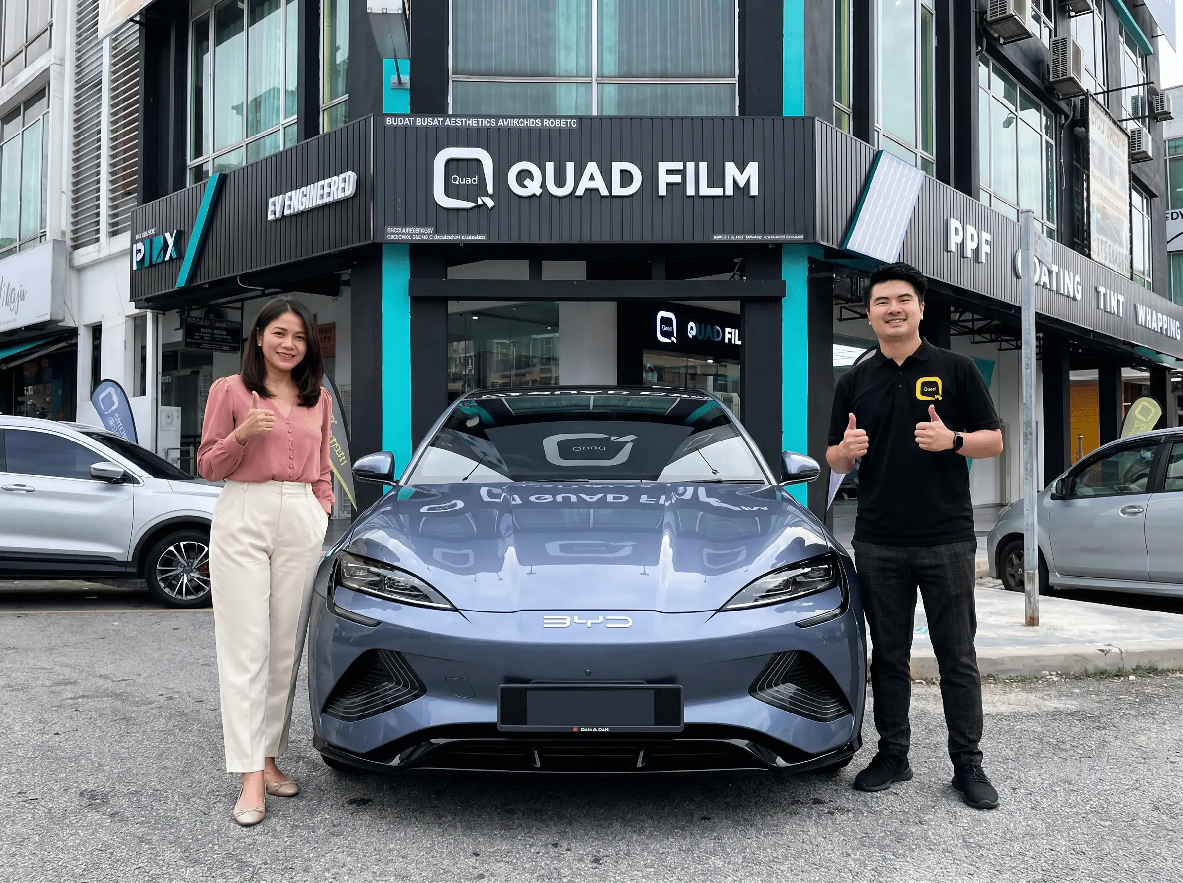 Serahan BYD Seal selepas pemasangan tinted QUAD Film