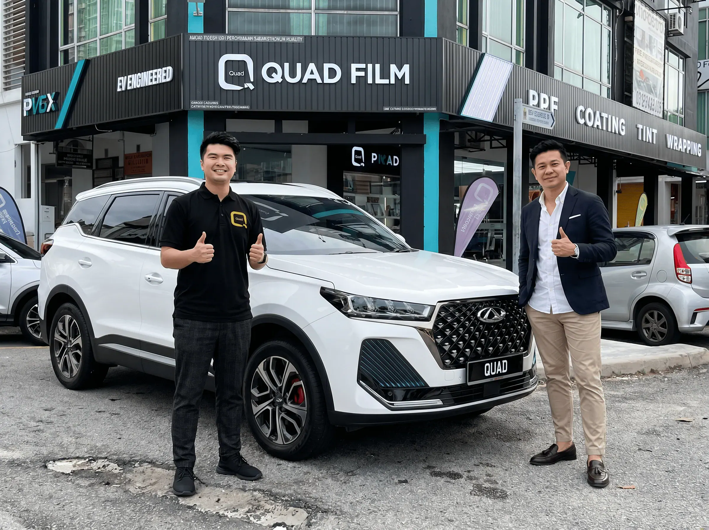 Serahan Chery Tiggo 7 Pro selepas pemasangan tinted QUAD Film