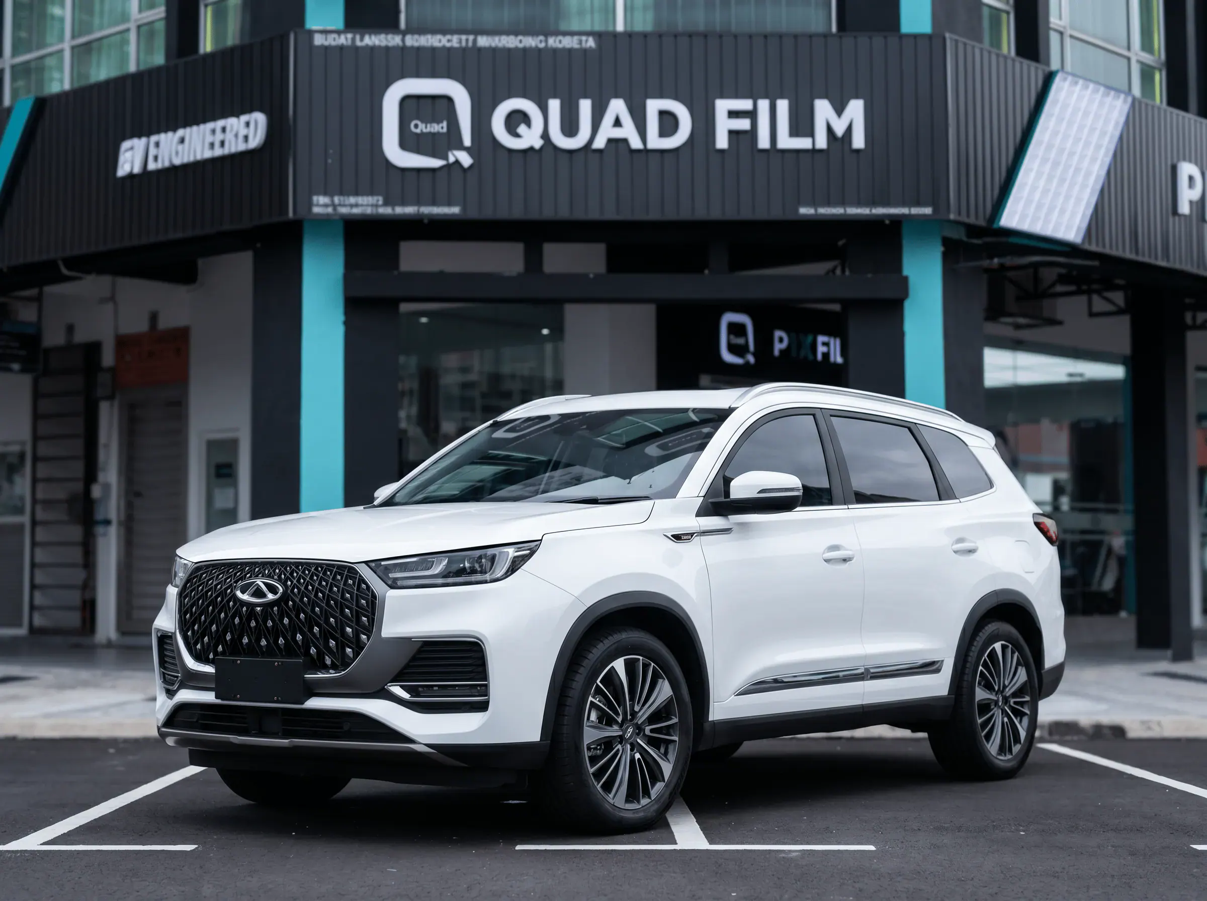 Chery Tiggo 8 Pro selepas pemasangan tinted QUAD Film