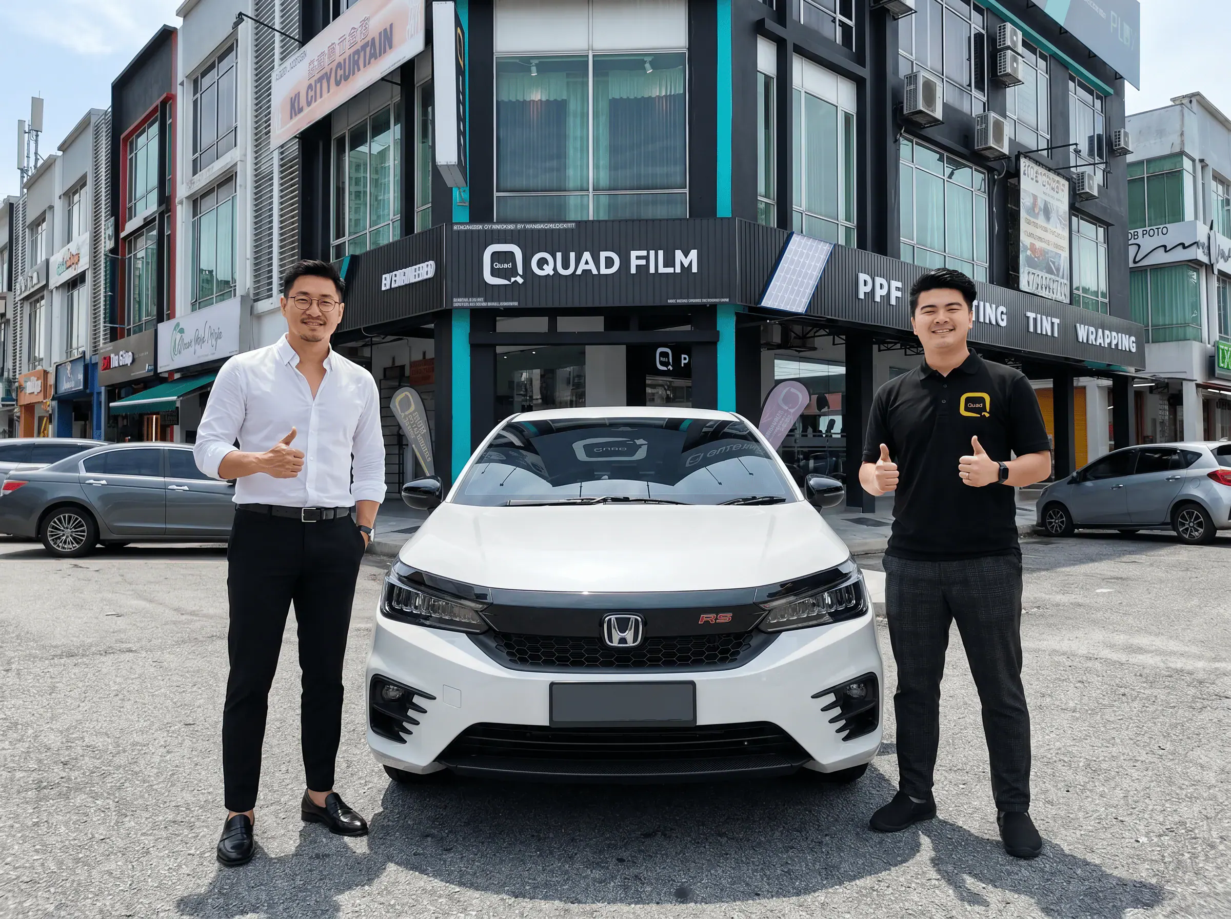 Serahan Honda City selepas pemasangan tinted QUAD Film