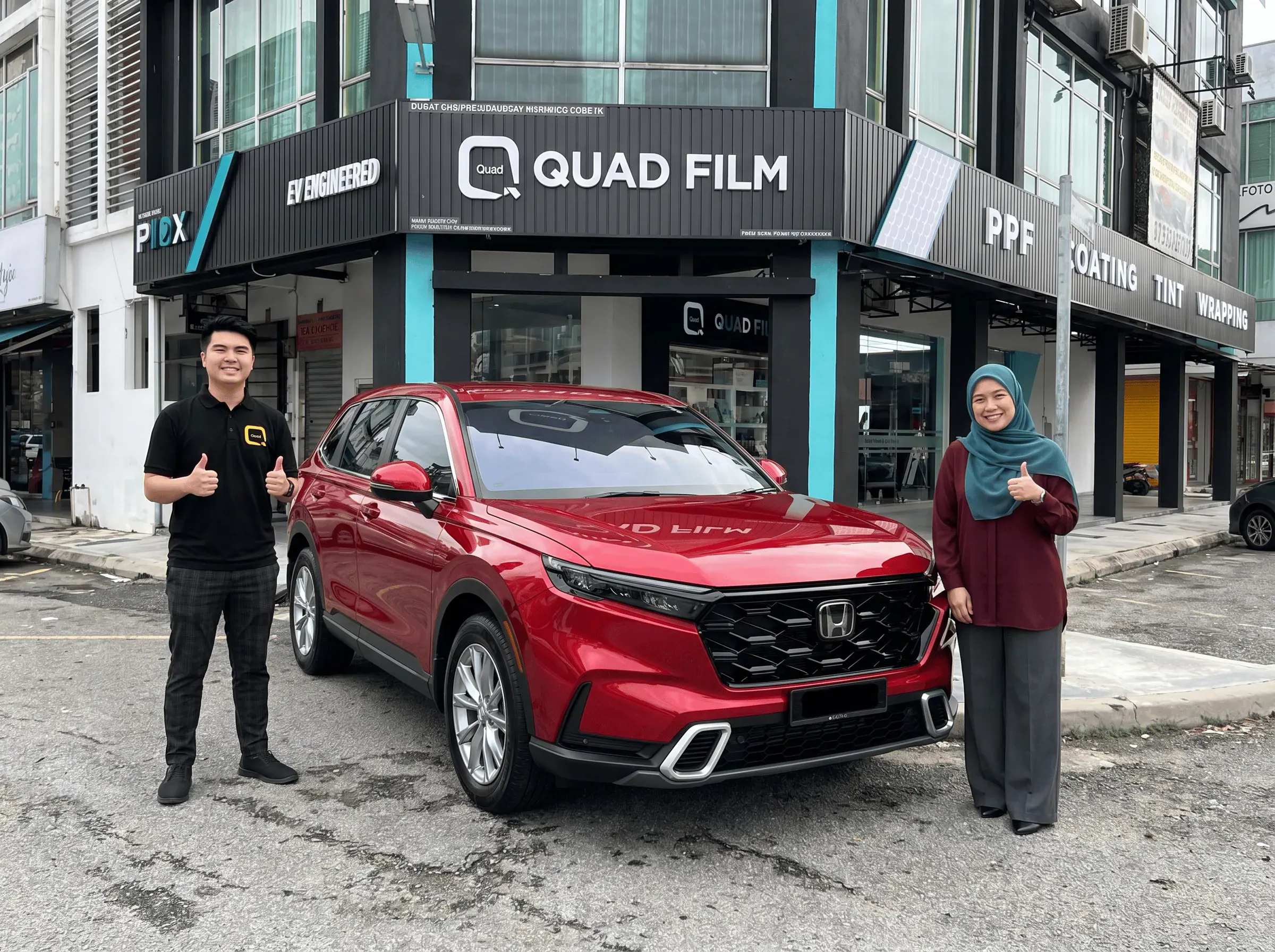 Serahan Honda CR-V selepas pemasangan tinted QUAD Film