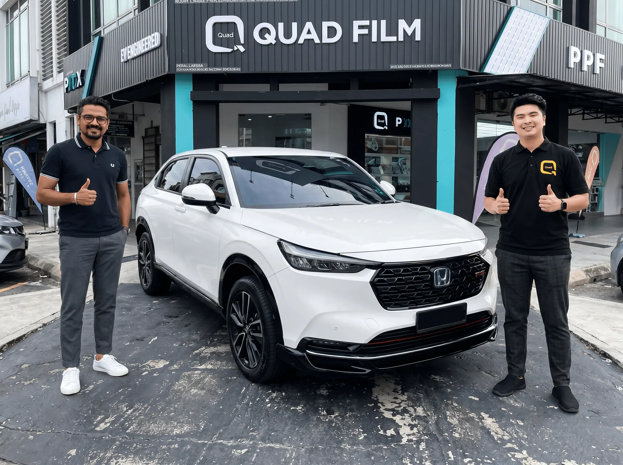 Serahan Honda HR-V selepas pemasangan tinted QUAD Film