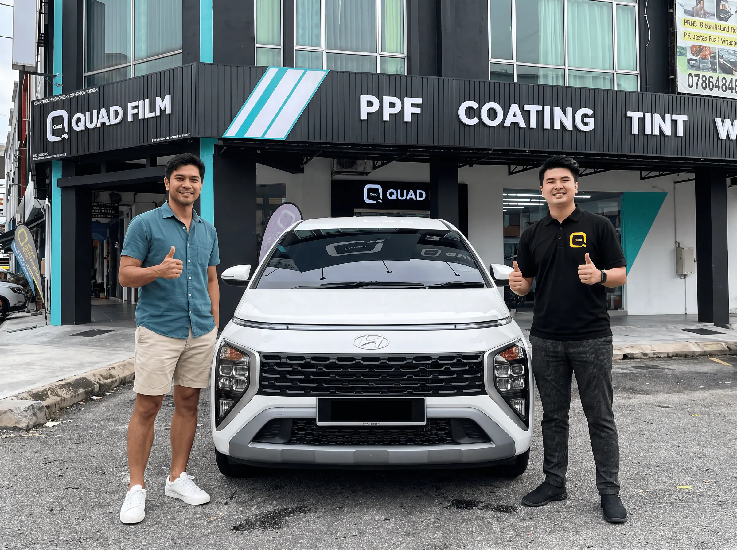 Serahan Hyundai Stargazer selepas pemasangan tinted QUAD Film