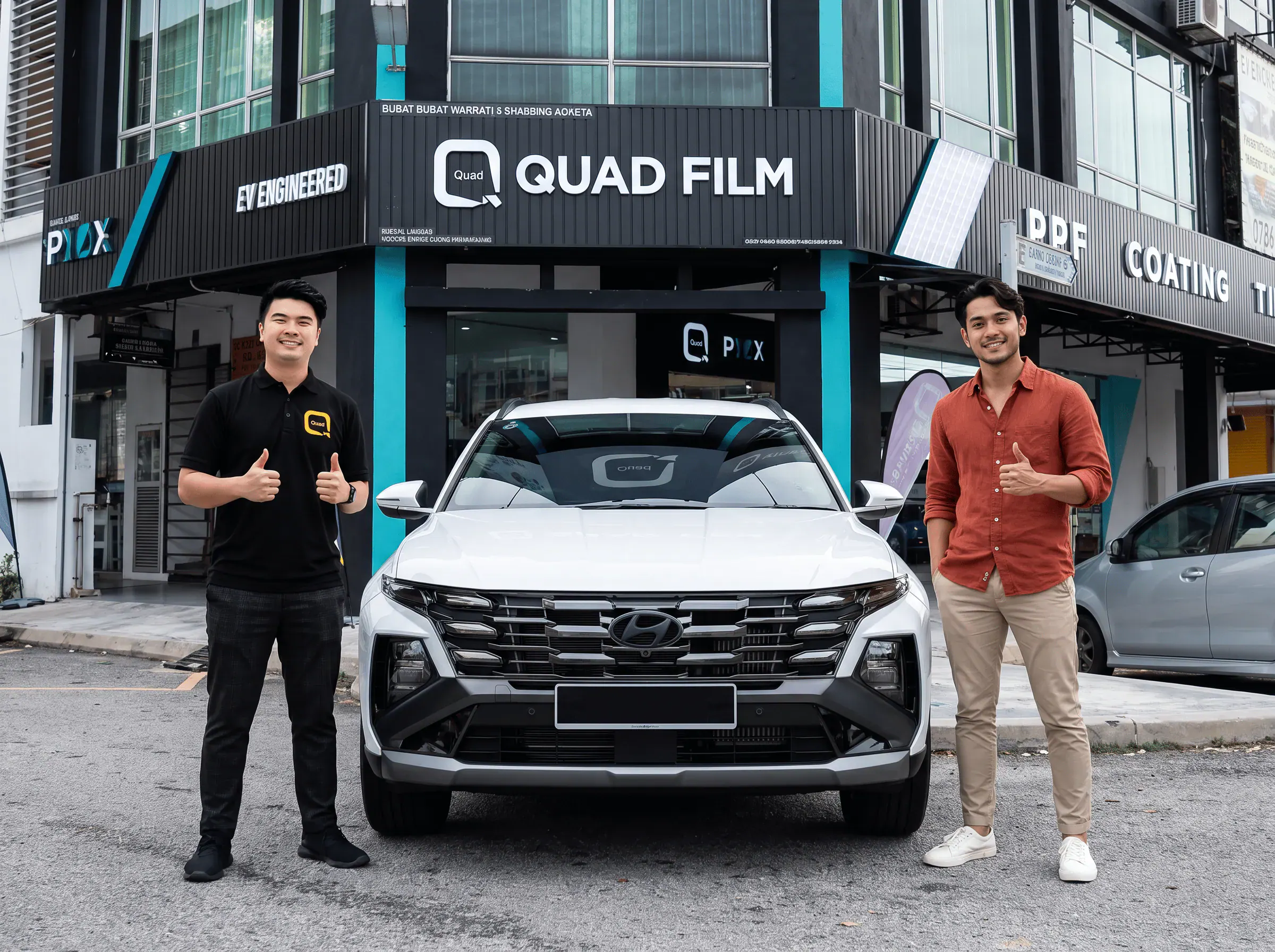 Serahan Hyundai Tucson selepas pemasangan tinted QUAD Film