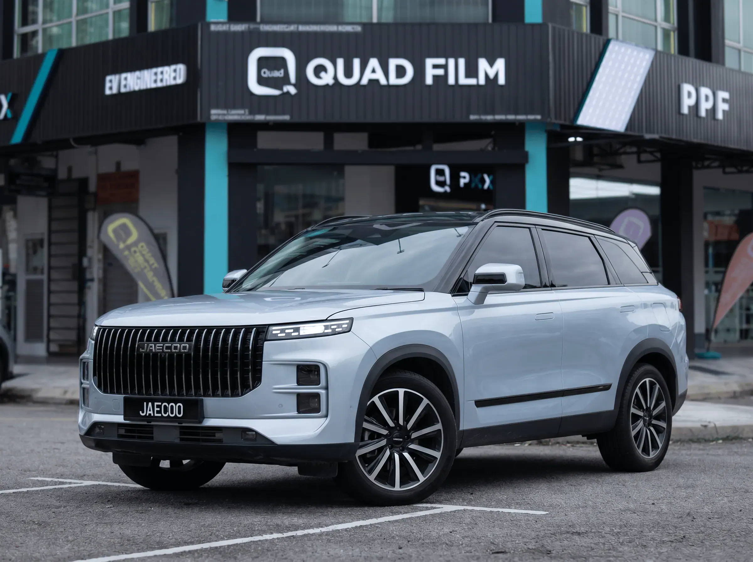 Jaecoo J7 selepas pemasangan tinted QUAD Film