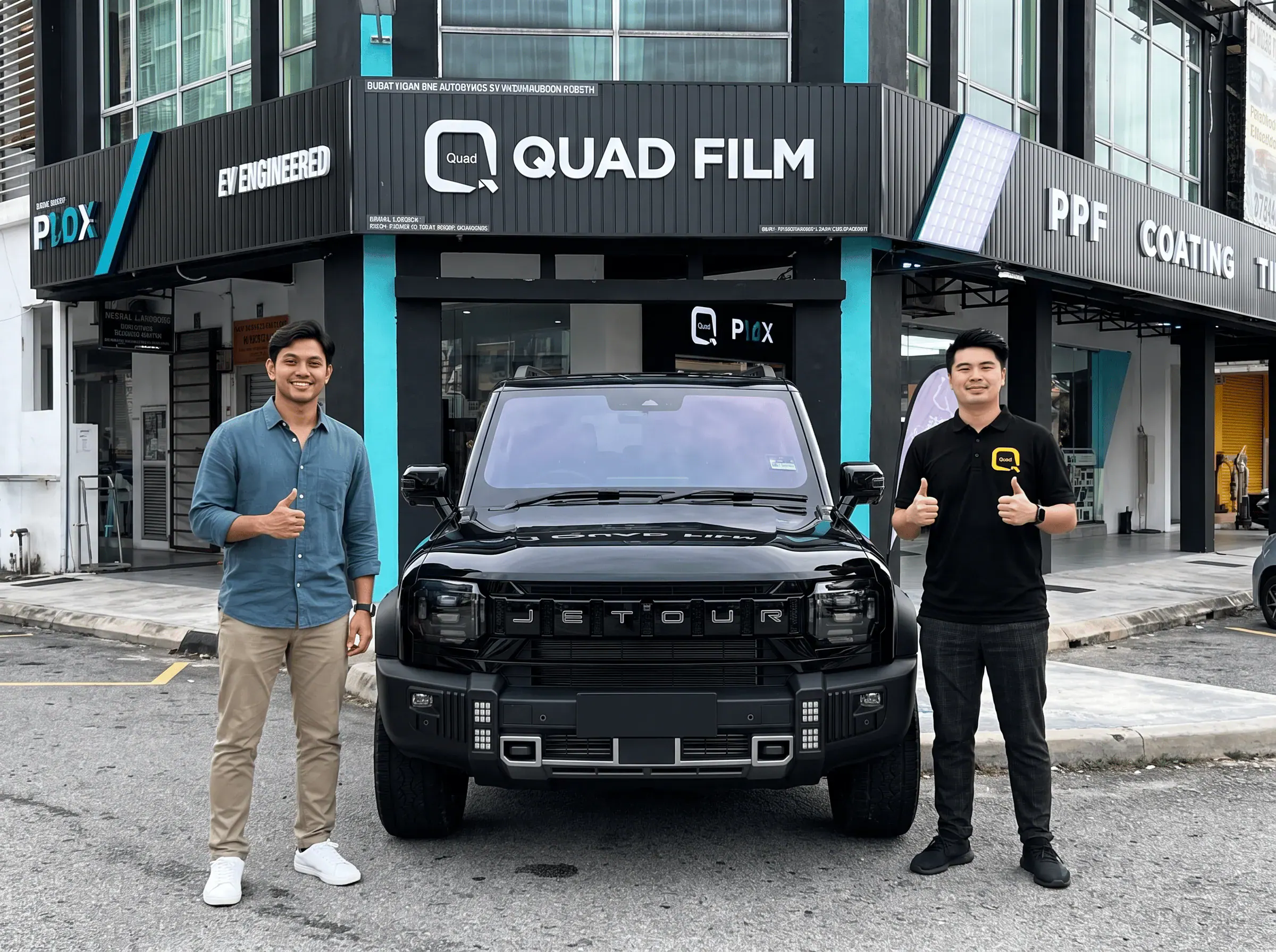 Serahan Jetour T2 selepas pemasangan tinted QUAD Film