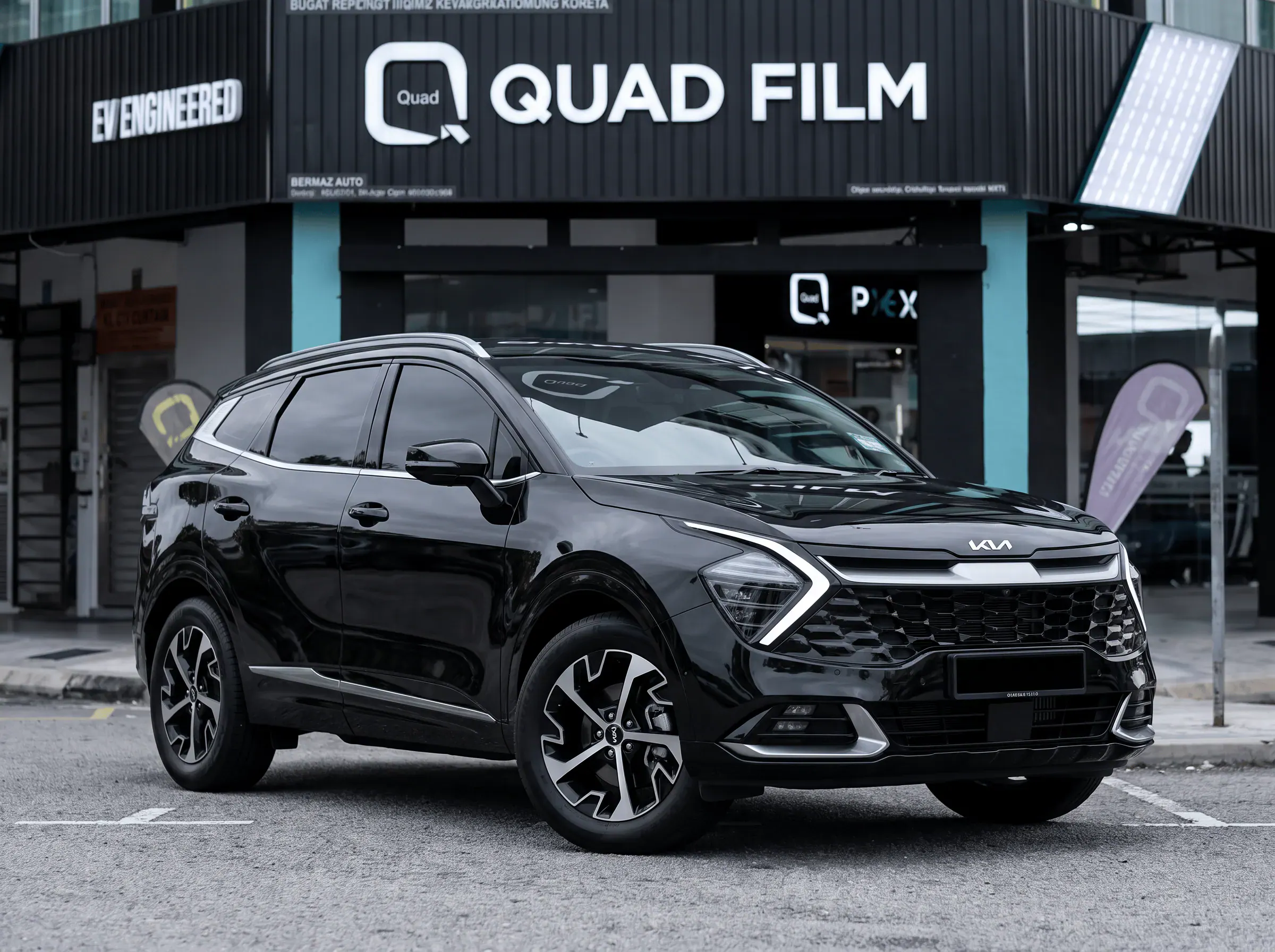 Kia Sportage selepas pemasangan tinted QUAD Film