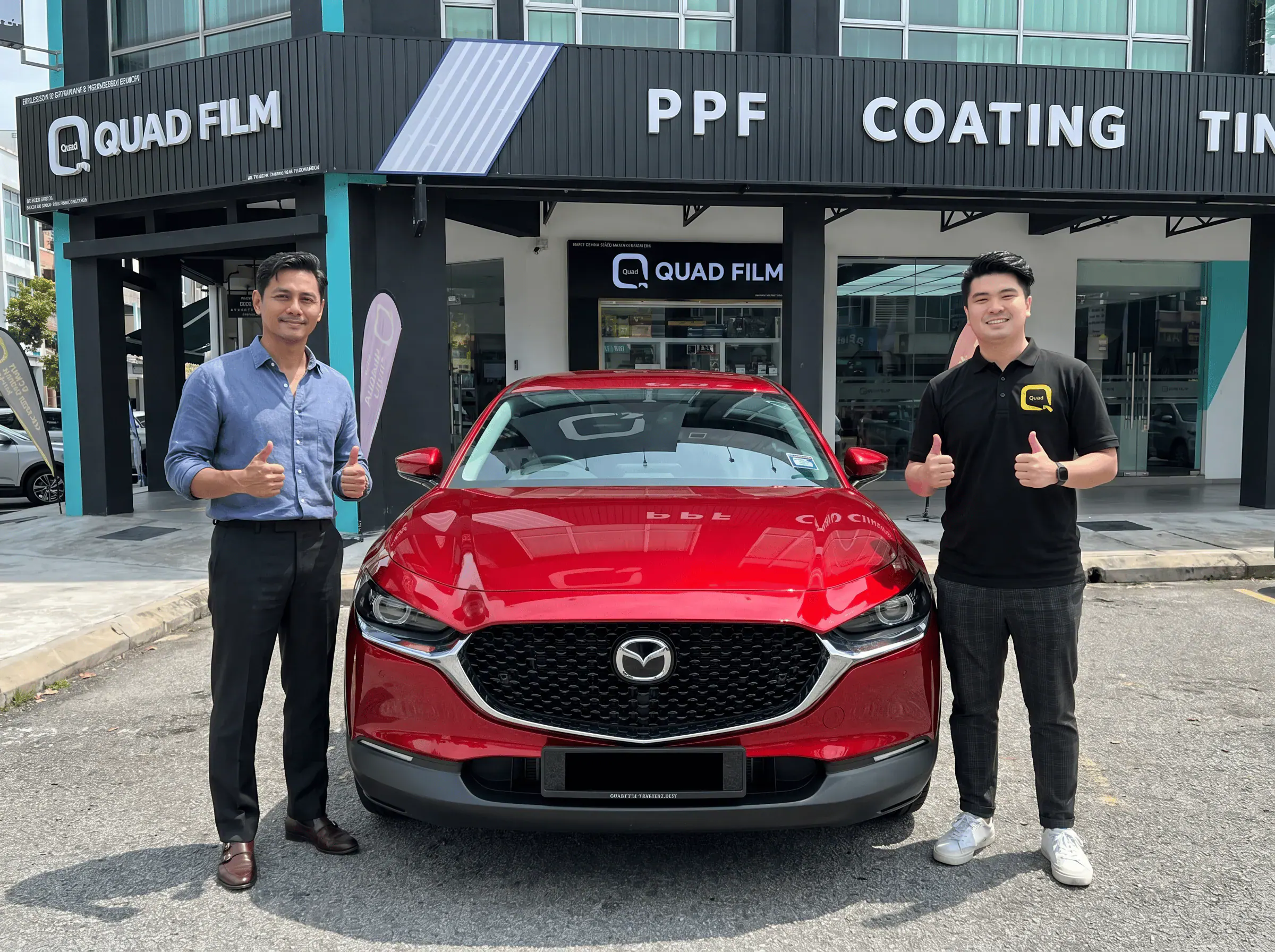 Serahan Mazda CX-30 selepas pemasangan tinted QUAD Film