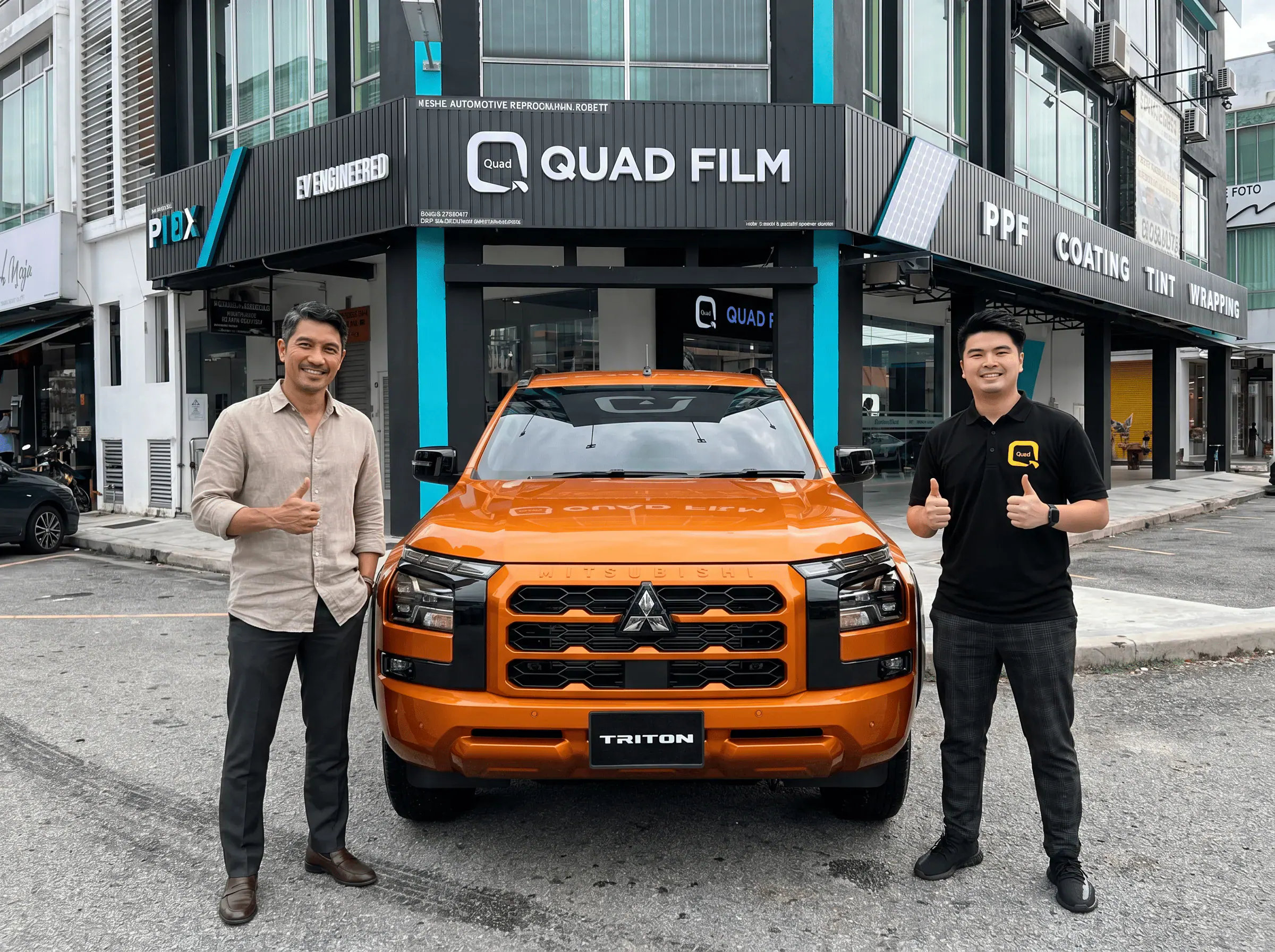 Serahan Mitsubishi Triton selepas pemasangan tinted QUAD Film