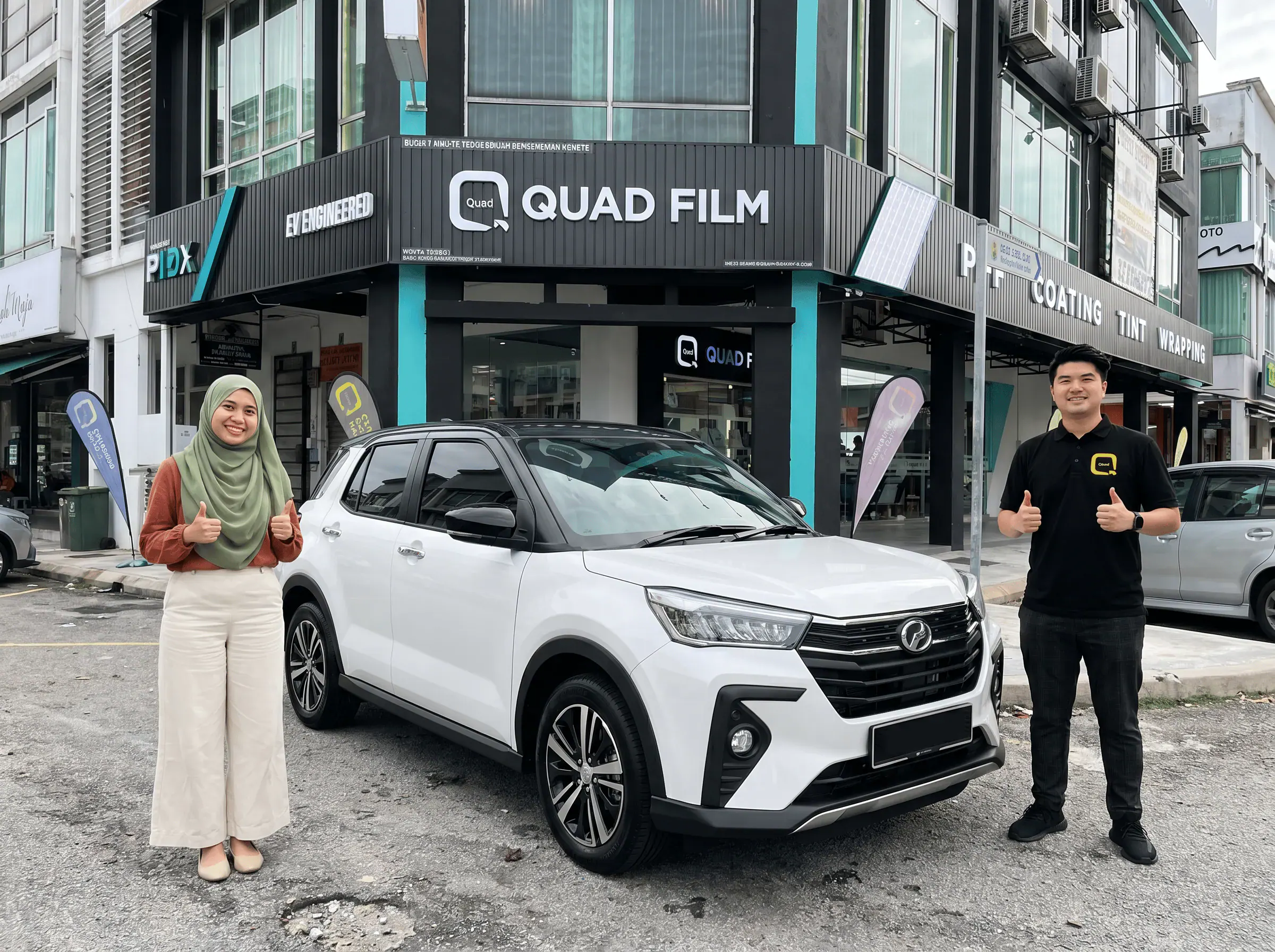 Serahan Perodua Ativa selepas pemasangan tinted QUAD Film