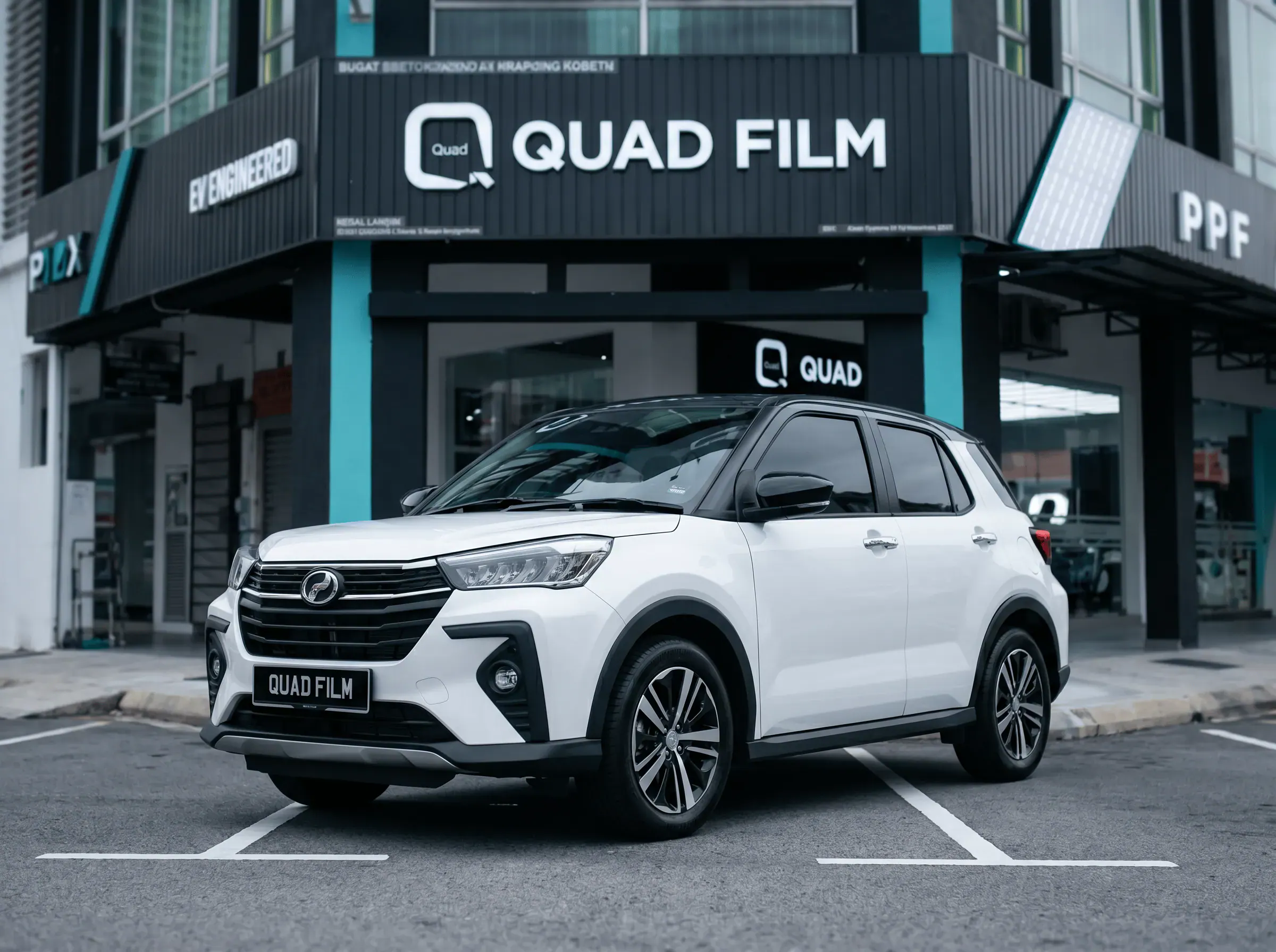 Perodua Ativa selepas pemasangan tinted QUAD Film