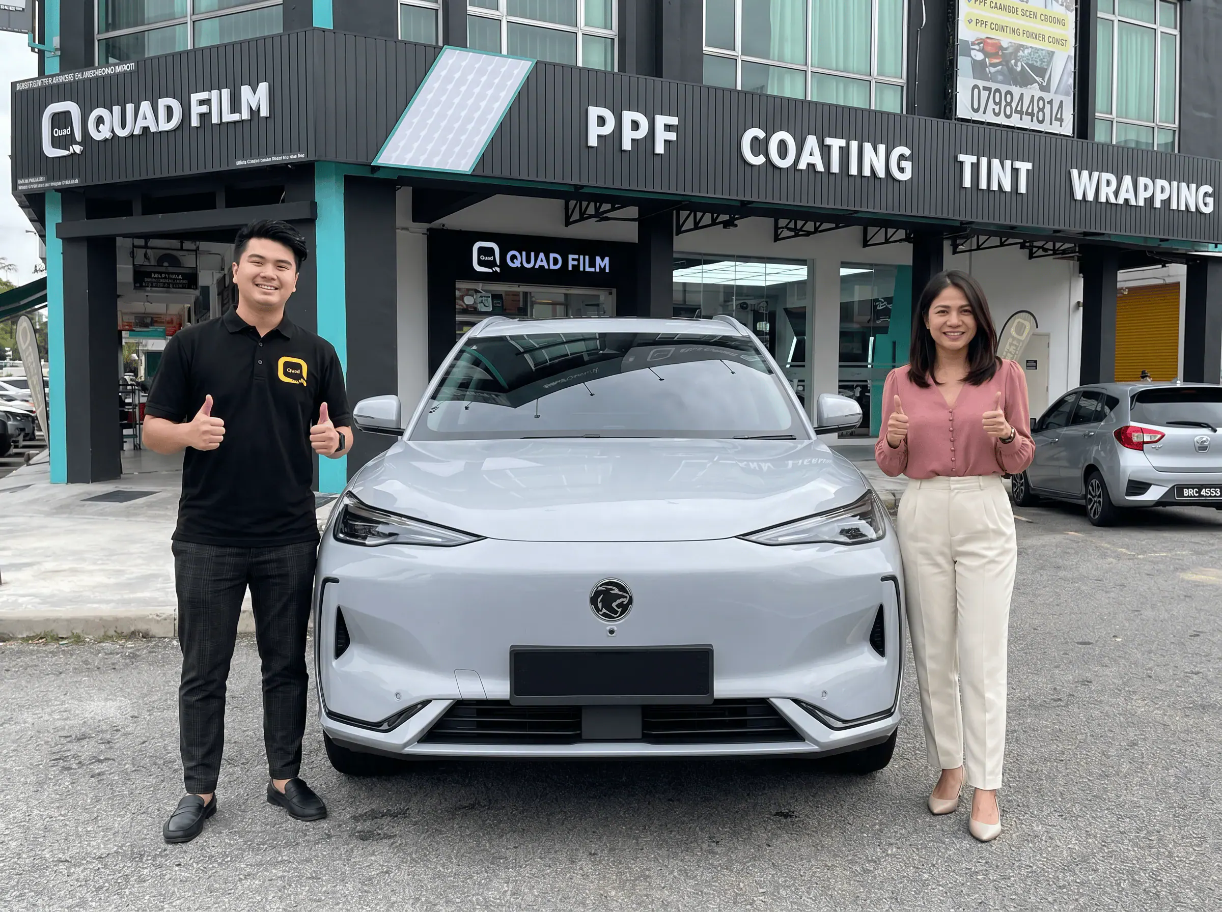Serahan Proton e.MAS 7 selepas pemasangan tinted QUAD Film