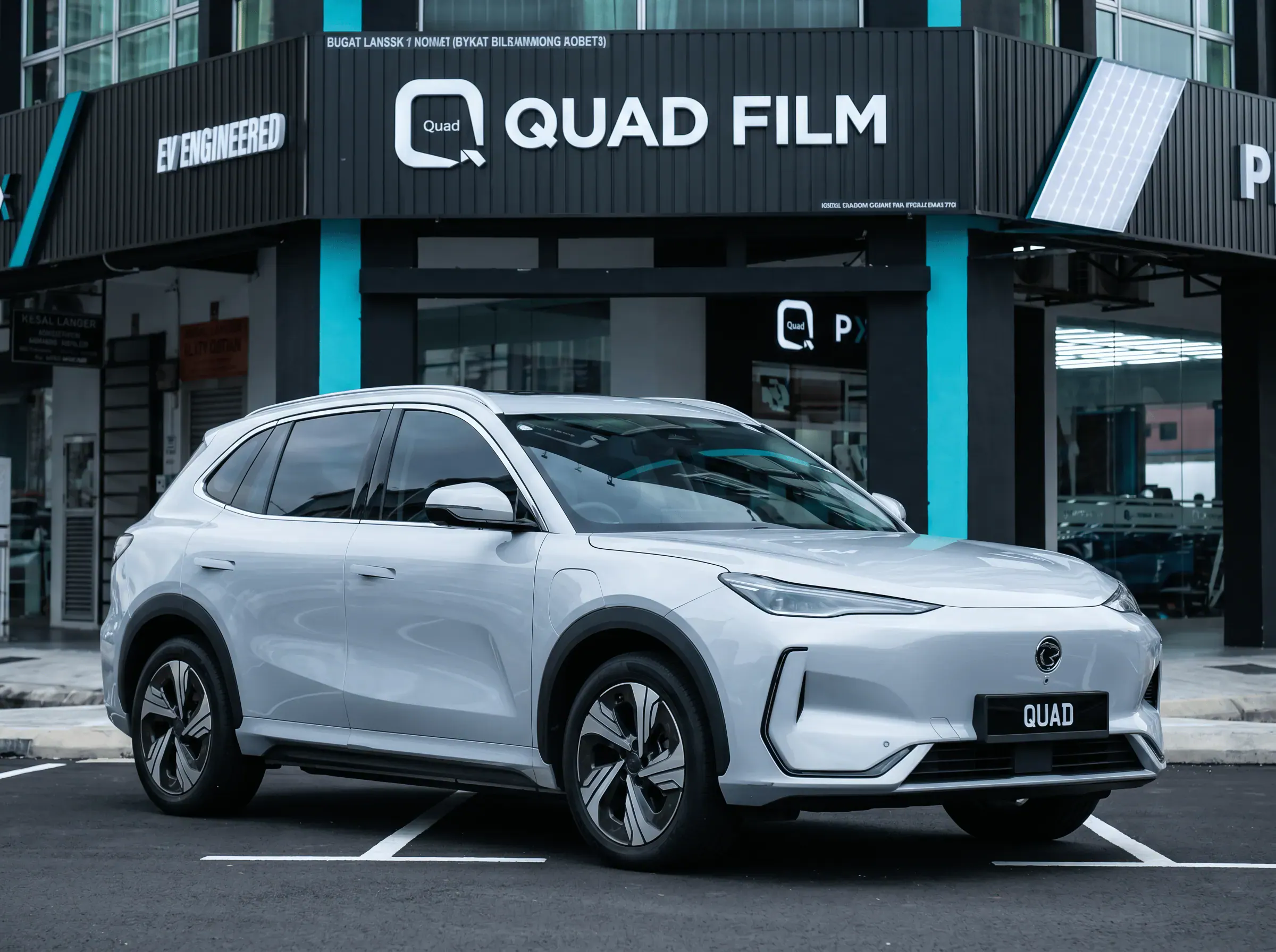 Proton e.MAS 7 selepas pemasangan tinted QUAD Film