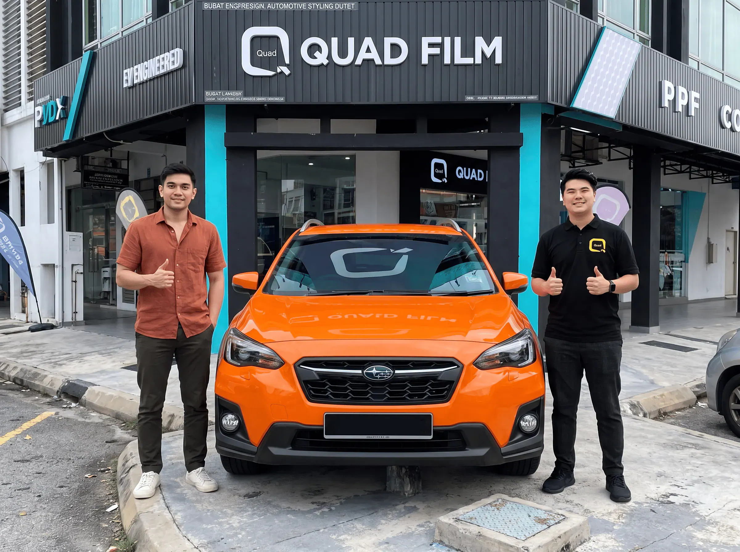 Serahan Subaru Crosstrek selepas pemasangan tinted QUAD Film