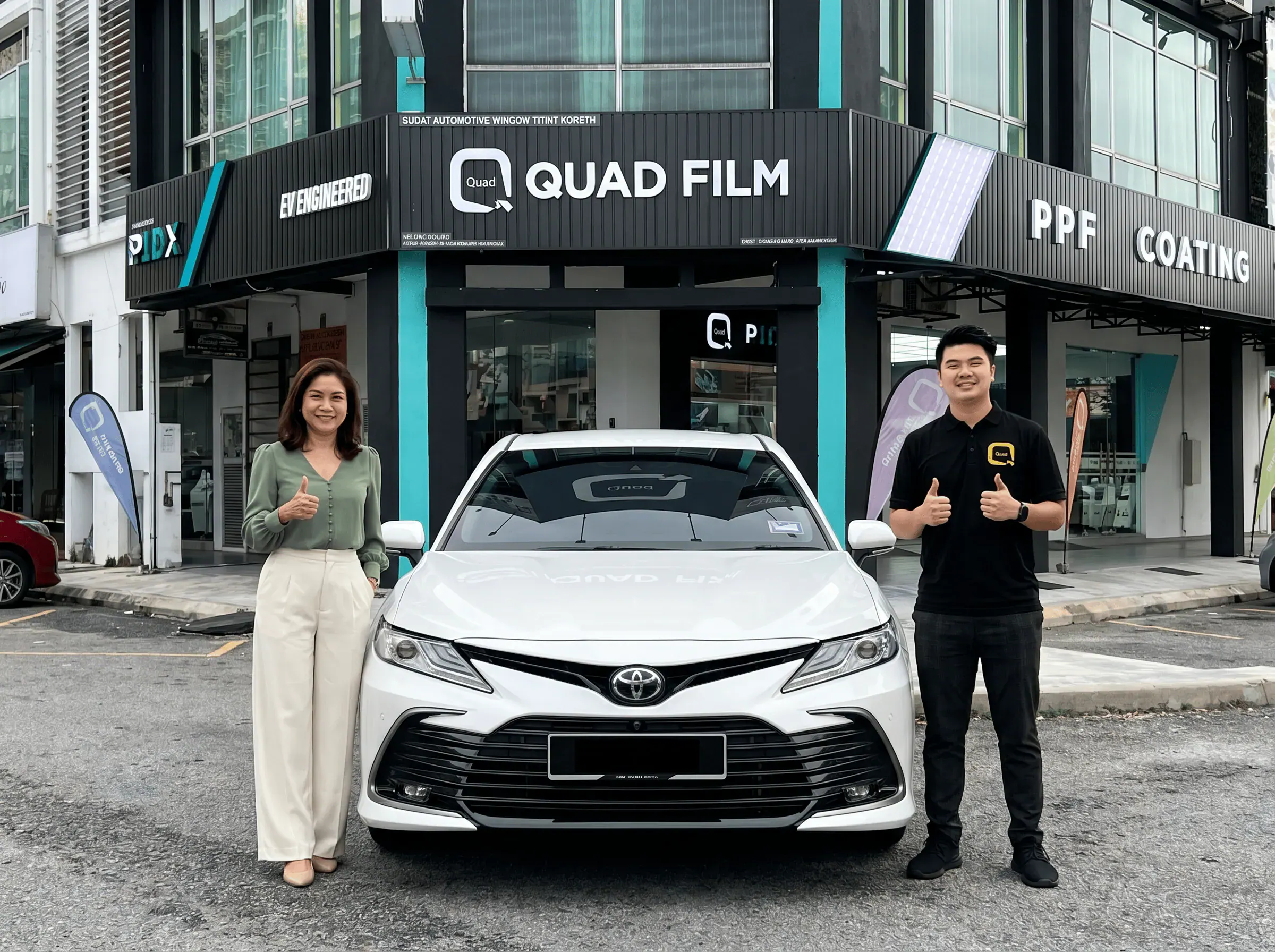 Serahan Toyota Camry selepas pemasangan tinted QUAD Film