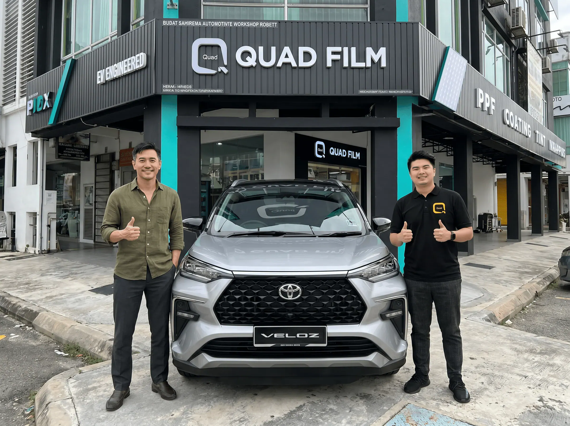 Serahan Toyota Veloz selepas pemasangan tinted QUAD Film