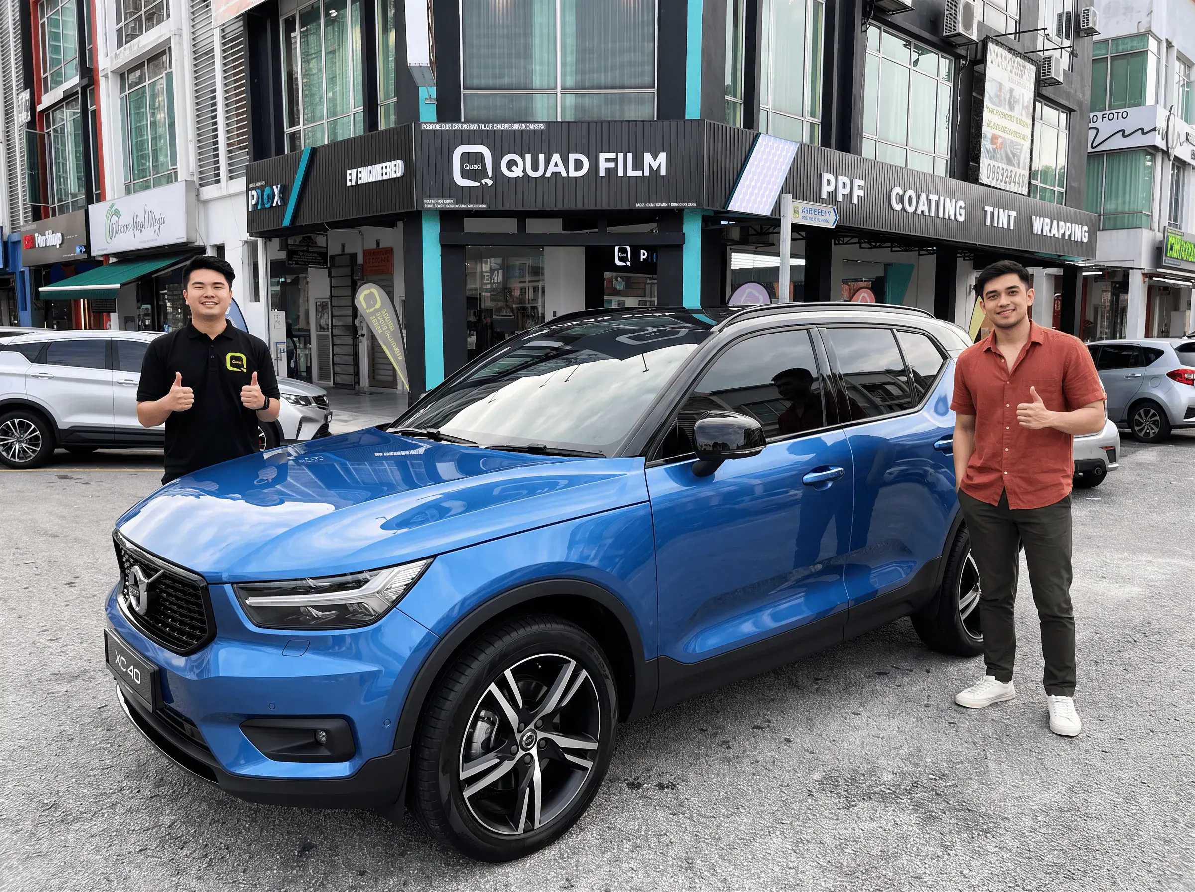 Serahan Volvo XC40 selepas pemasangan tinted QUAD Film