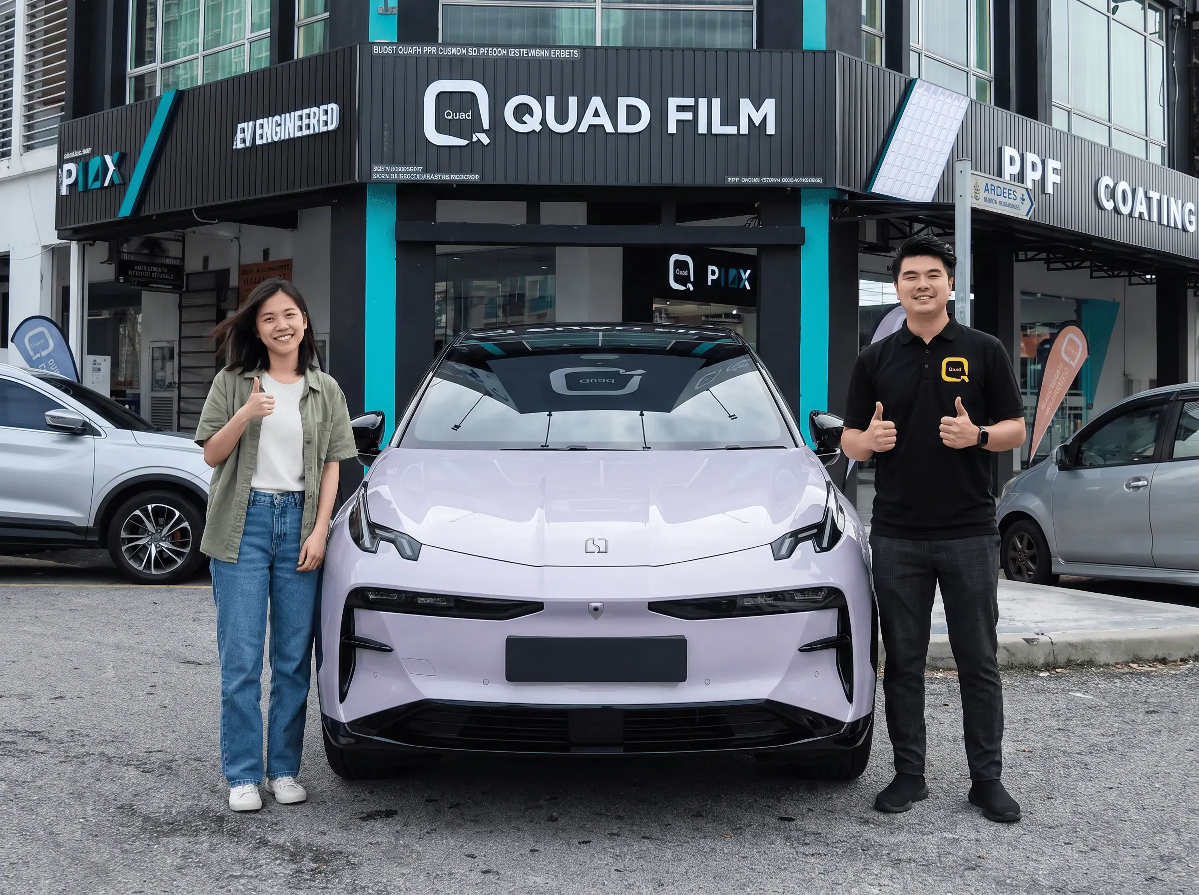 Serahan Zeekr X selepas pemasangan tinted QUAD Film