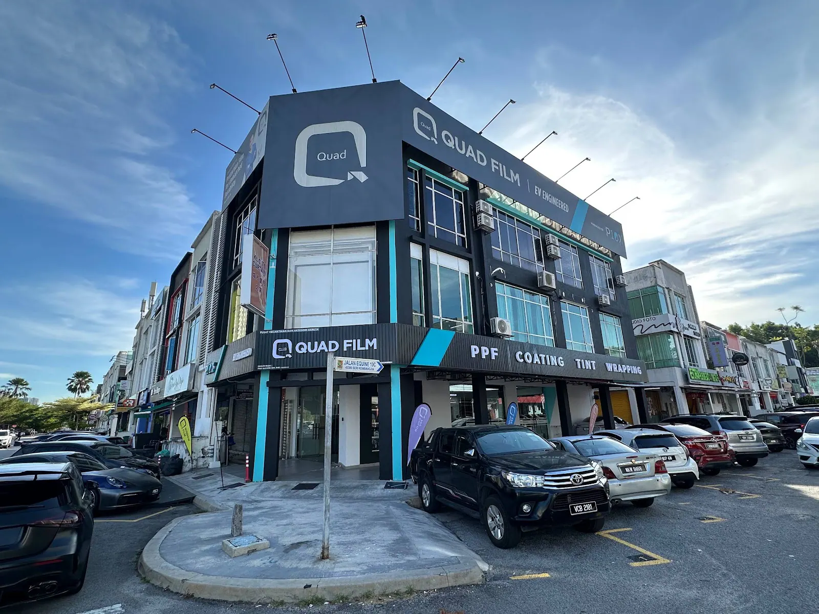 Quad Film Equine outlet storefront, an example of where to book a Jetour T1 window tint in Malaysia