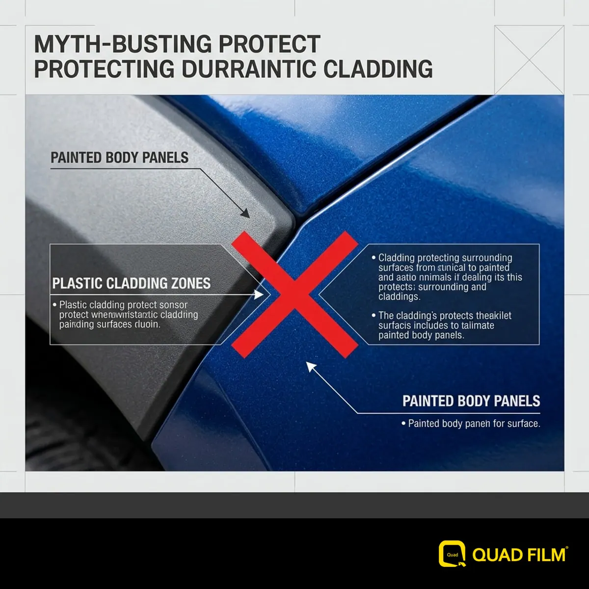 "Why black body cladding does not protect the iCaur 03 painted panels."