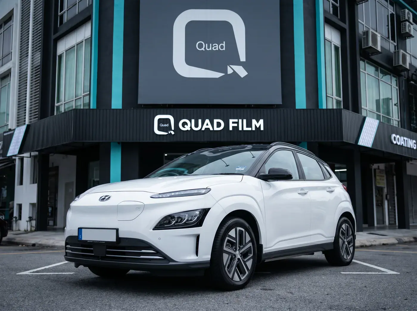 Hyundai Kona Electric dengan PPF penuh Quad Film