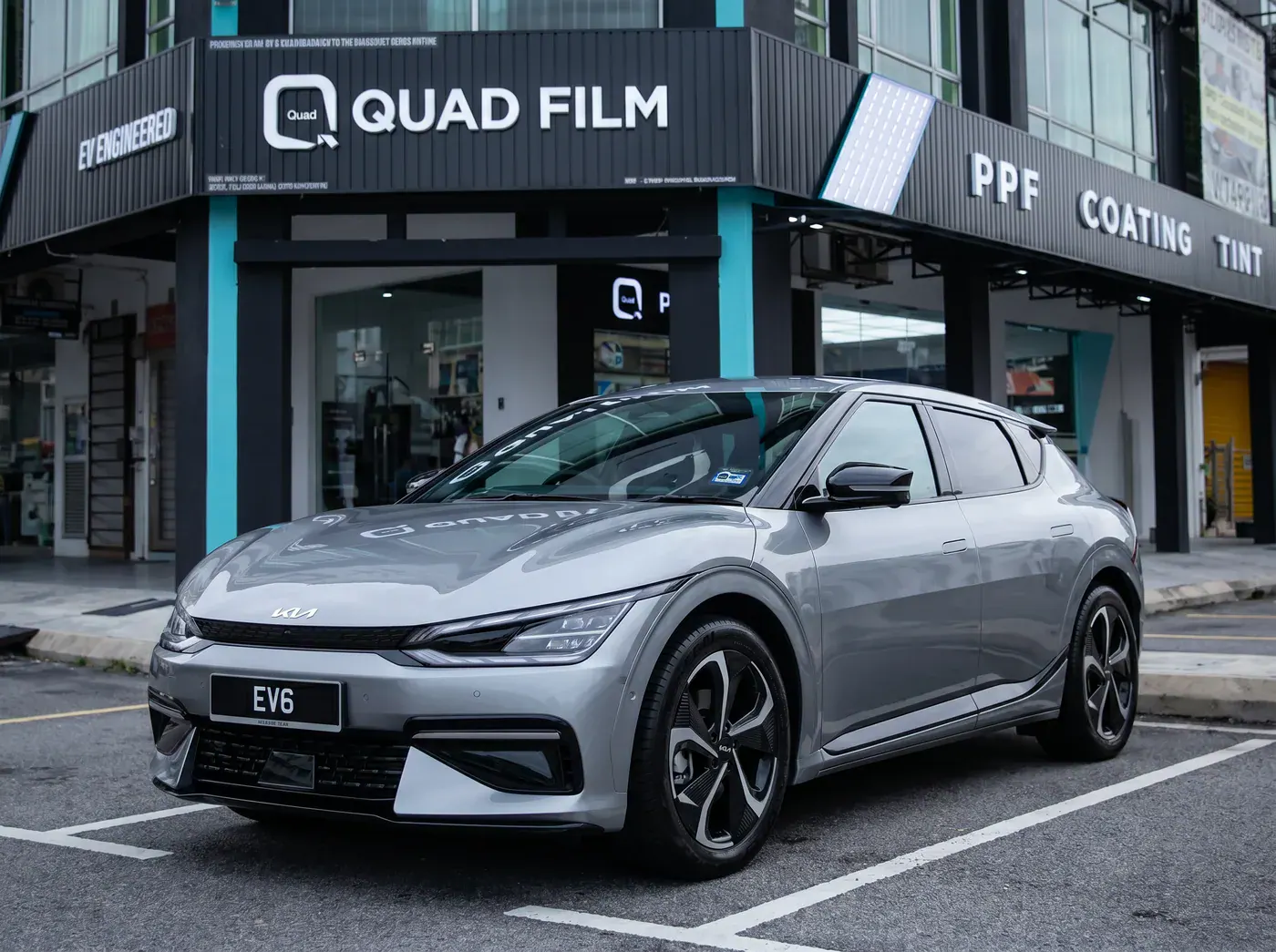 Kia EV6 dengan PPF penuh Quad Film