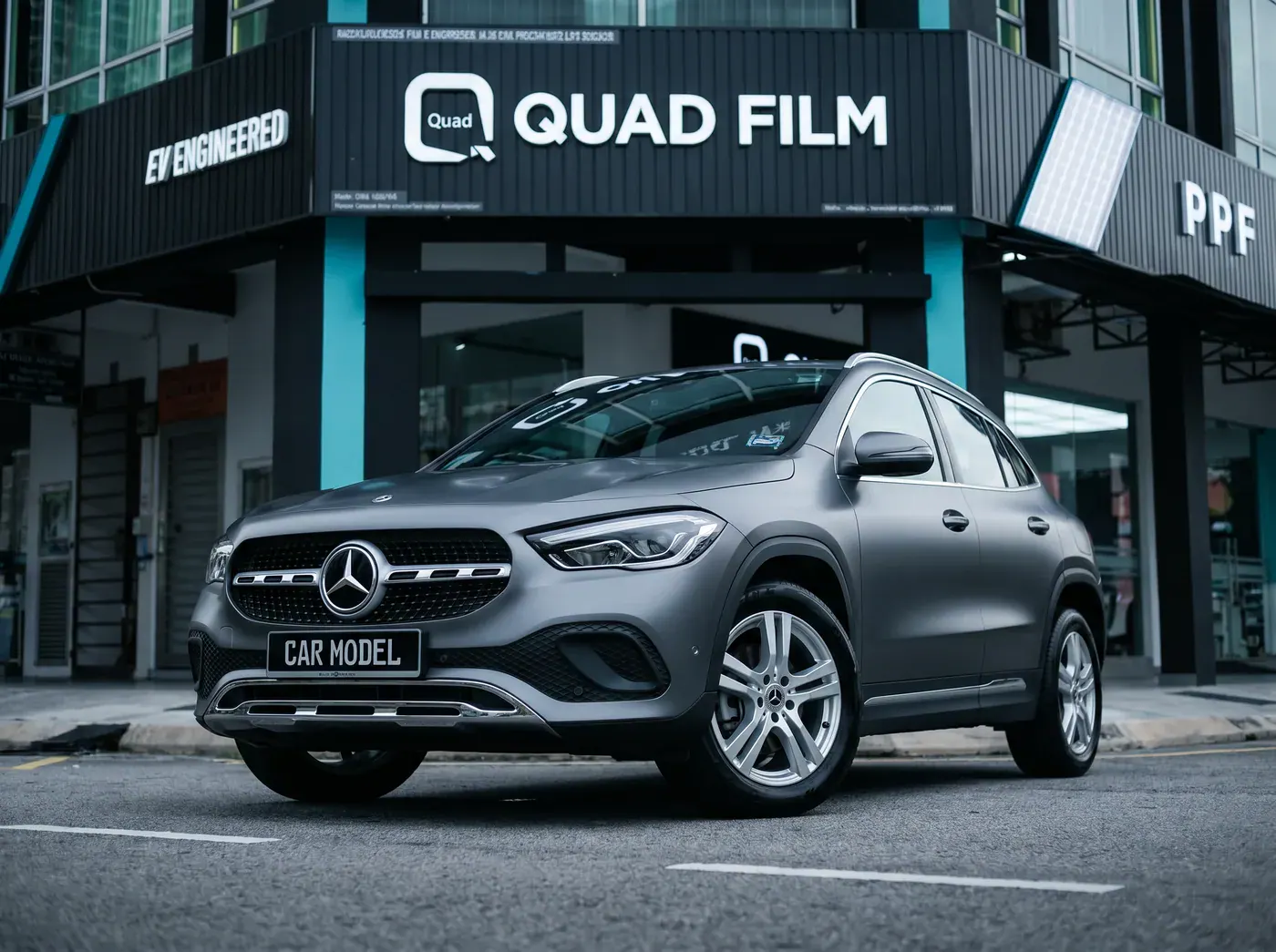 Mercedes-Benz GLA dengan PPF penuh Quad Film