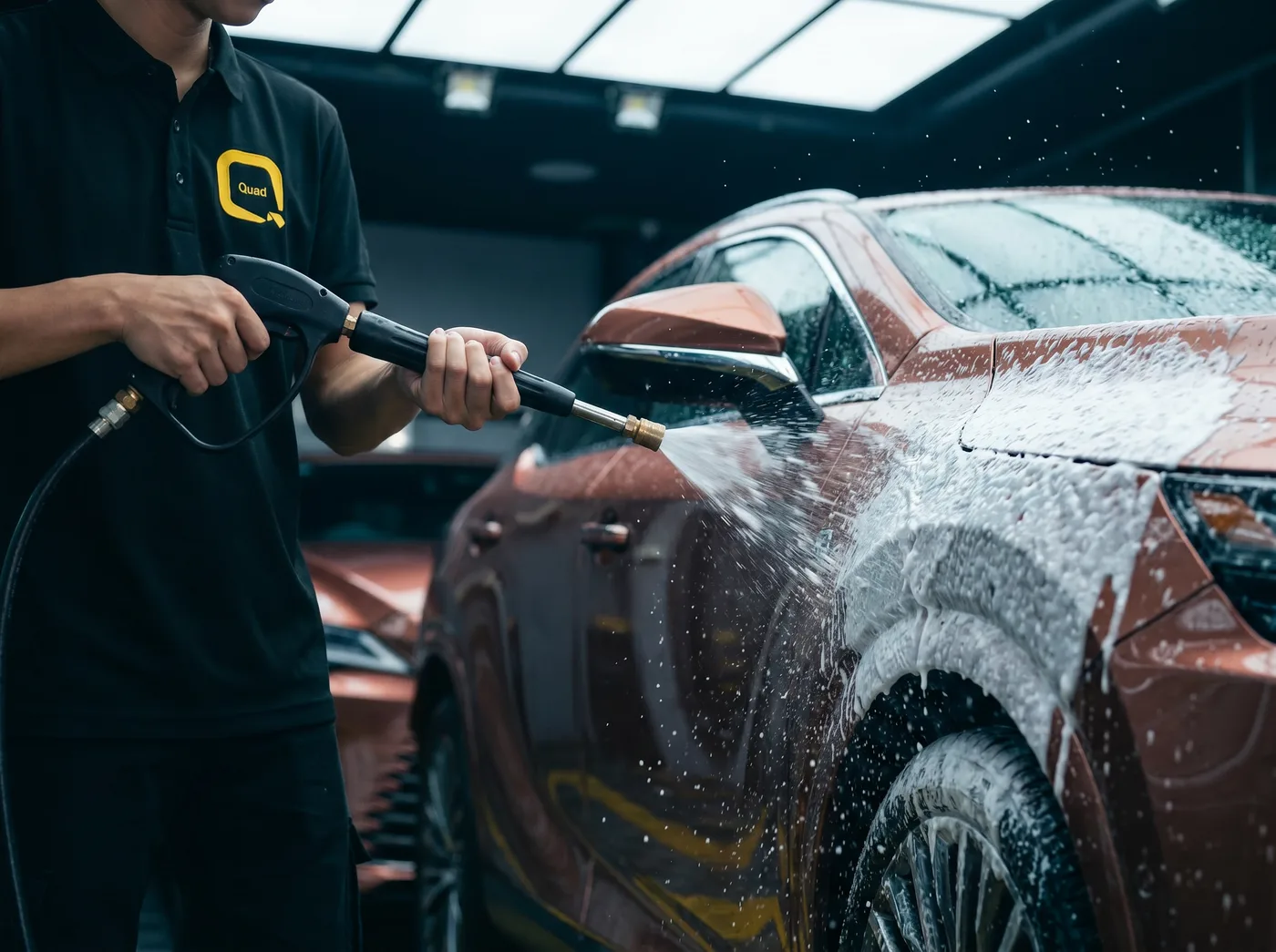 深度清洗及表面准备：Lexus RX 的 Quad Film PPF 安装过程