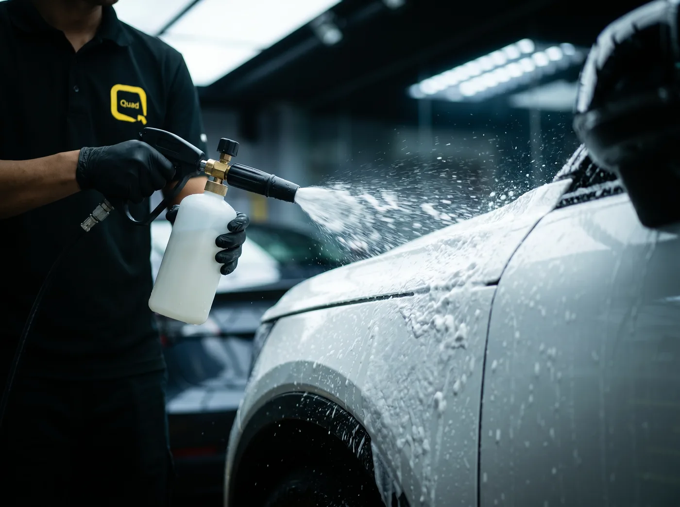 Cucian Mendalam & Persediaan Permukaan — Pemasangan PPF Quad Film pada Volvo C40 Recharge
