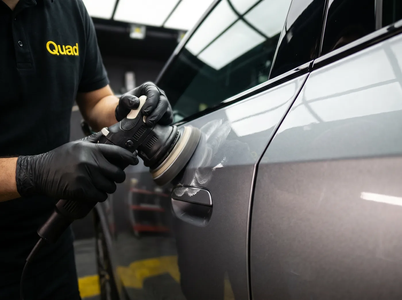 Pembetulan cat semasa pemasangan PPF Quad Film pada BMW X1