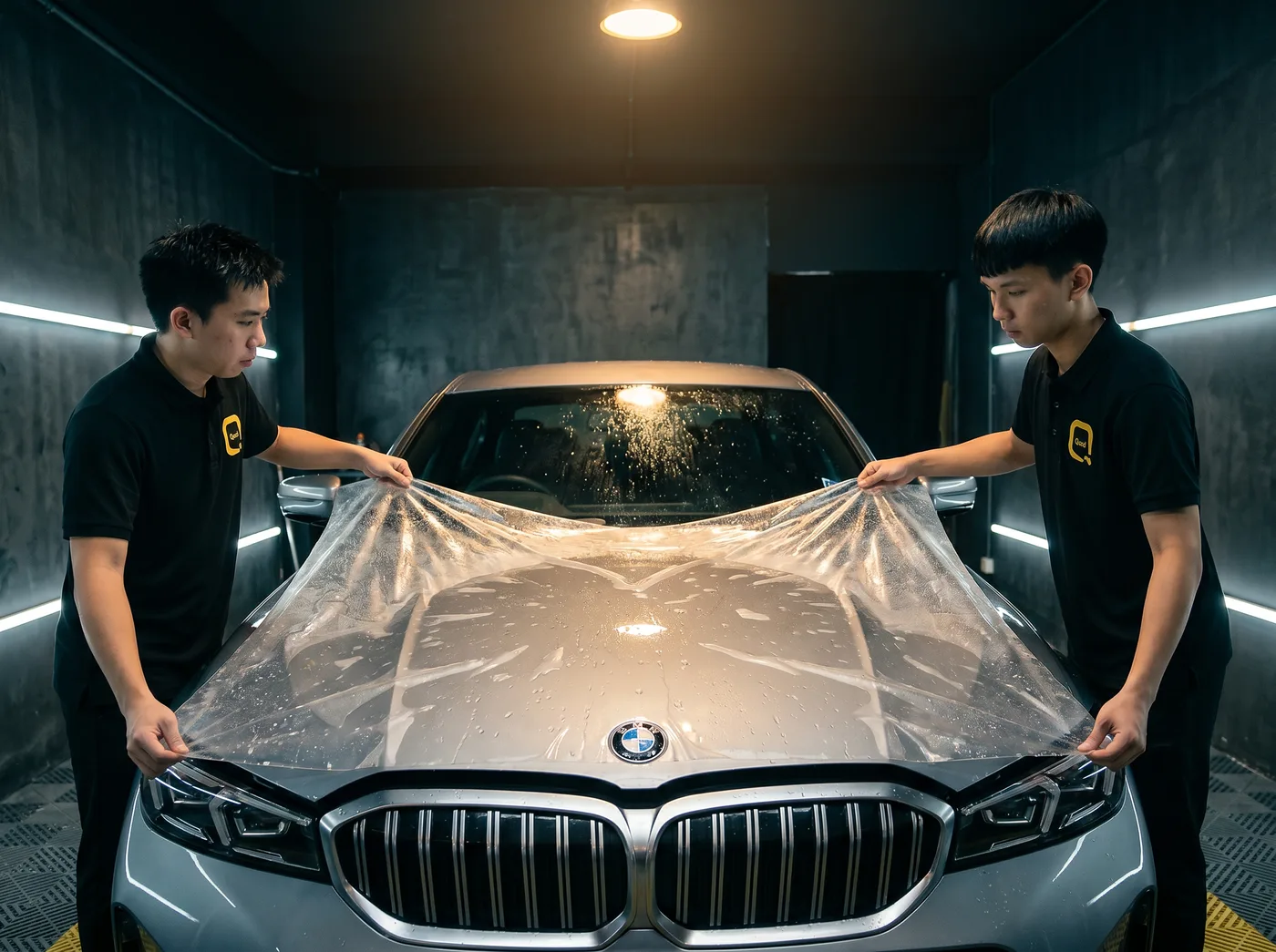 Penjajaran tepat — pemasangan PPF Quad Film pada BMW 3 Series