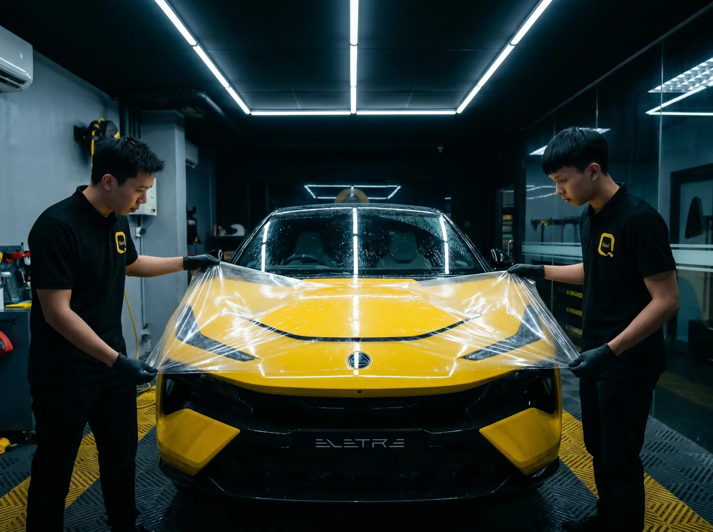精准定位：Lotus Eletre 的 Quad Film PPF 安装过程