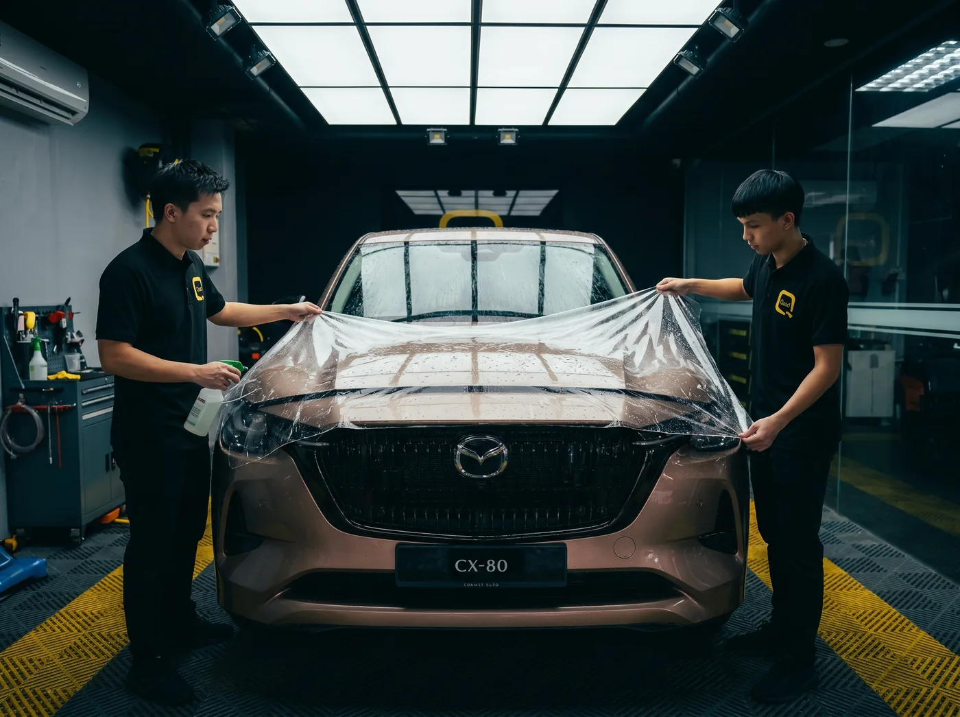 Penjajaran Tepat — pemasangan PPF Quad Film pada Mazda CX-80