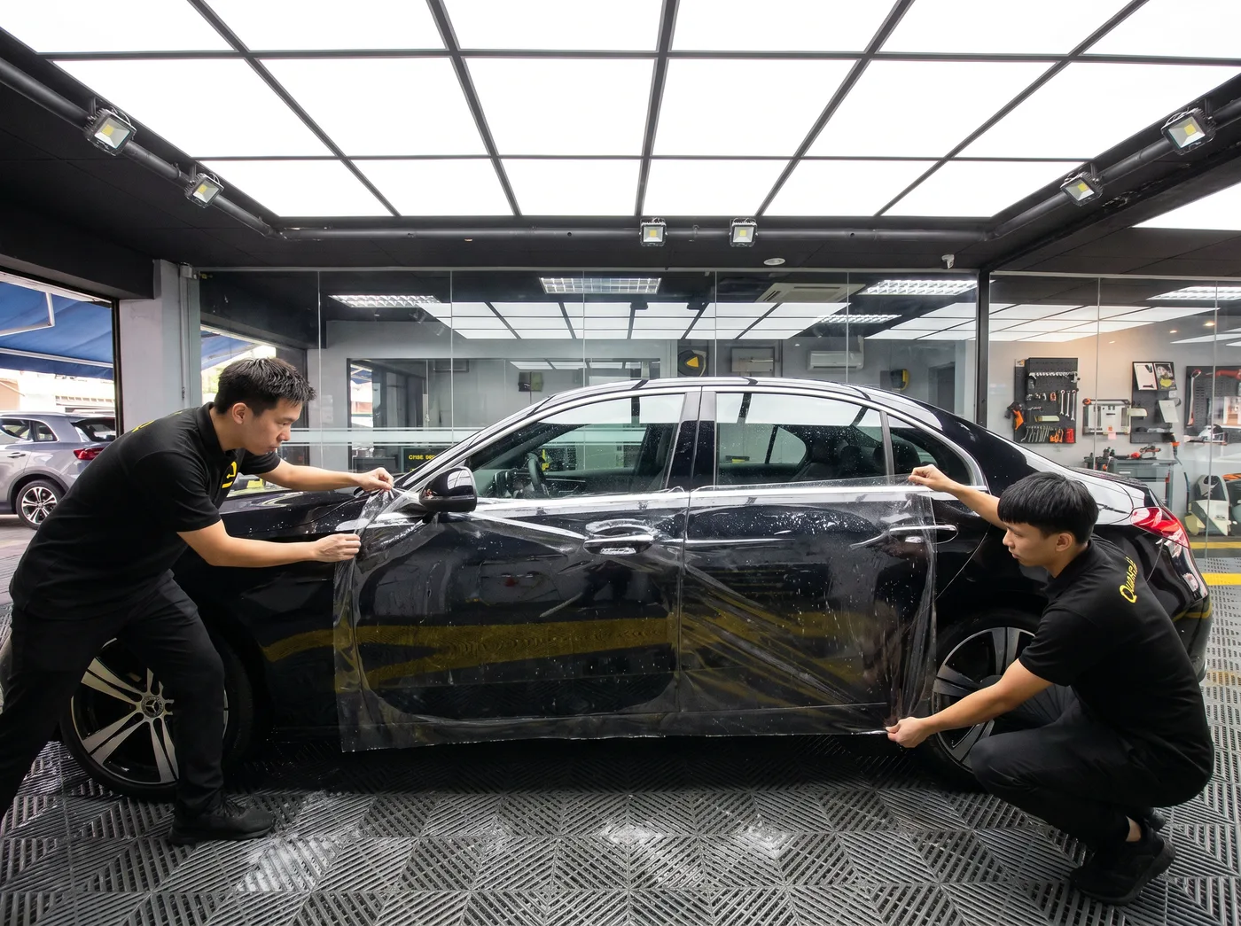 Penjajaran Tepat — pemasangan PPF Quad Film pada Mercedes-Benz C-Class