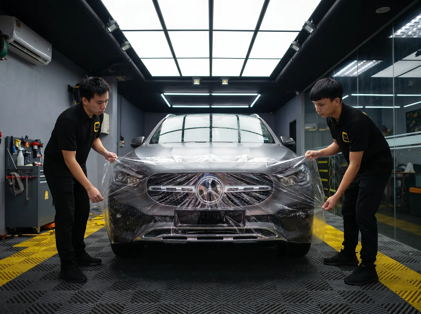 Penjajaran Tepat — pemasangan PPF Quad Film pada Mercedes-Benz GLA