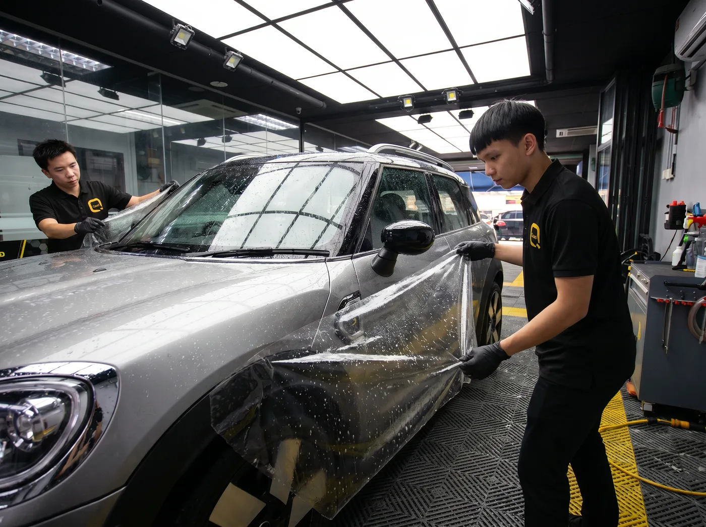 Penjajaran Tepat — pemasangan PPF Quad Film pada MINI Countryman