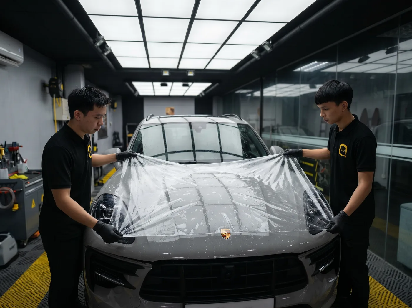 Penjajaran Tepat — pemasangan PPF Quad Film pada Porsche Macan