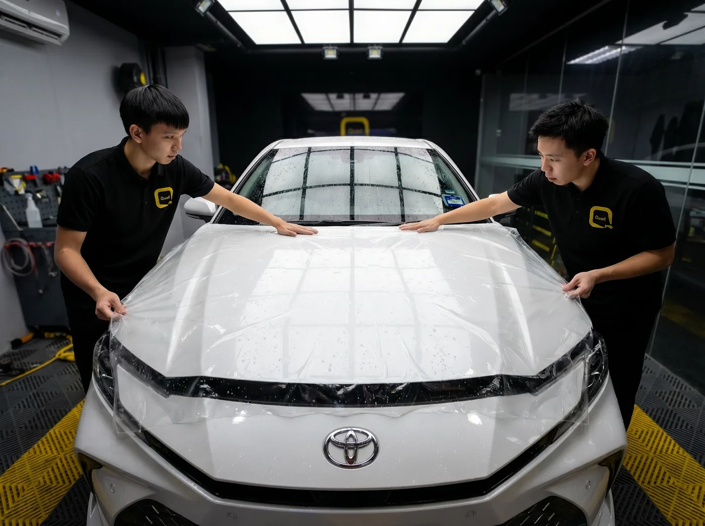 Penjajaran Tepat — Pemasangan PPF Quad Film pada Toyota Camry