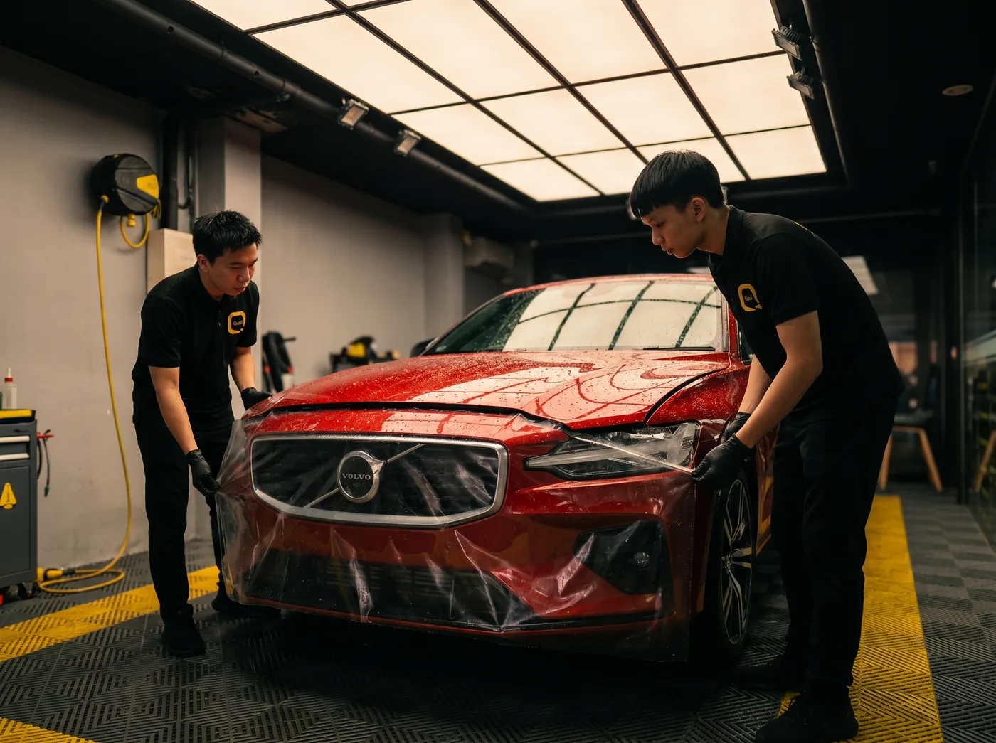 Penjajaran Tepat — Pemasangan PPF Quad Film pada Volvo S60