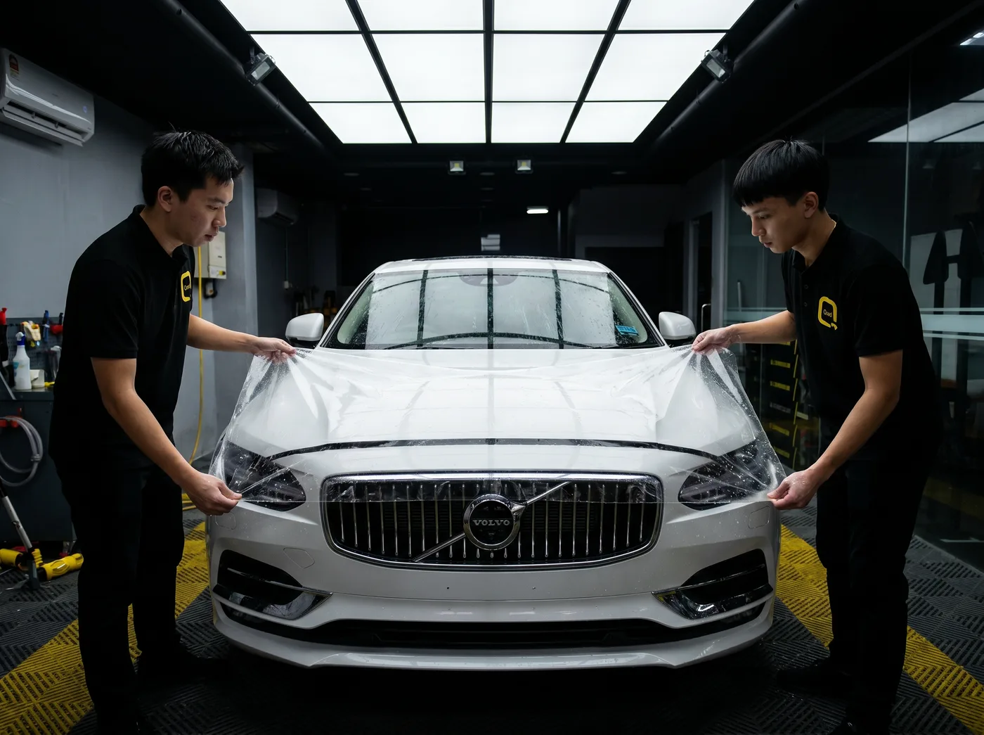精准定位：Volvo S90 的 Quad Film PPF 安装过程