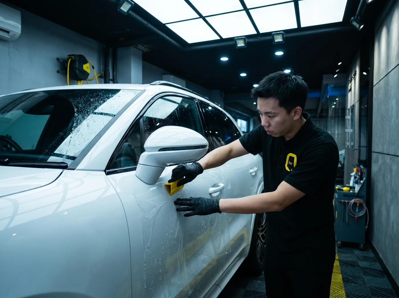 排出空气及水分：为 Porsche Cayenne 安装 Quad Film PPF
