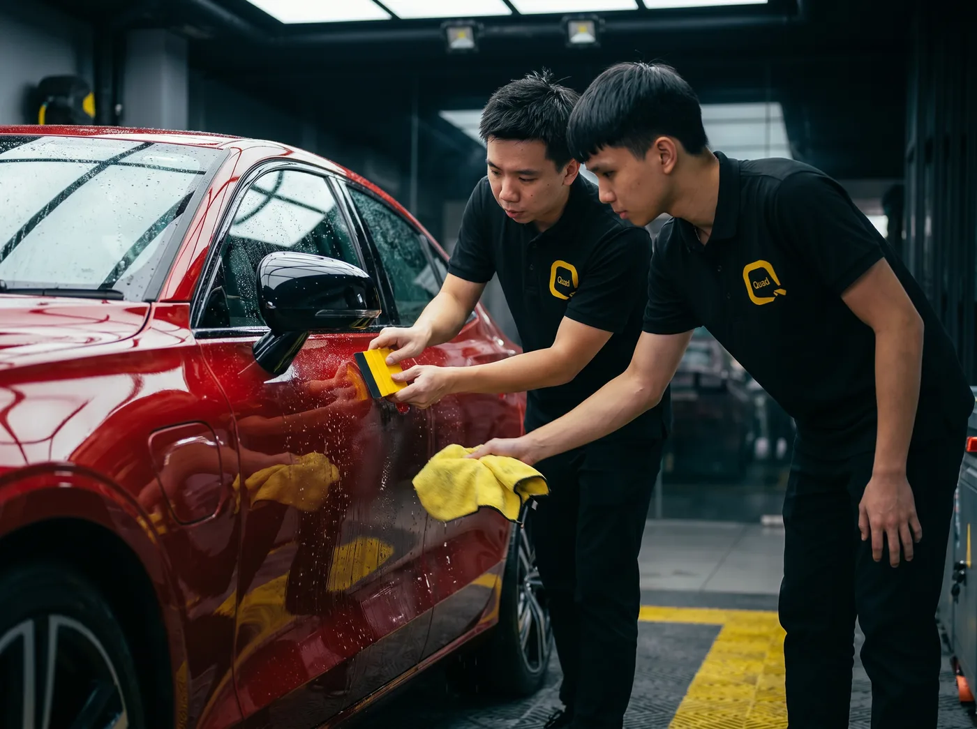 Pembuangan Udara & Air — Pemasangan PPF Quad Film pada Volvo S60