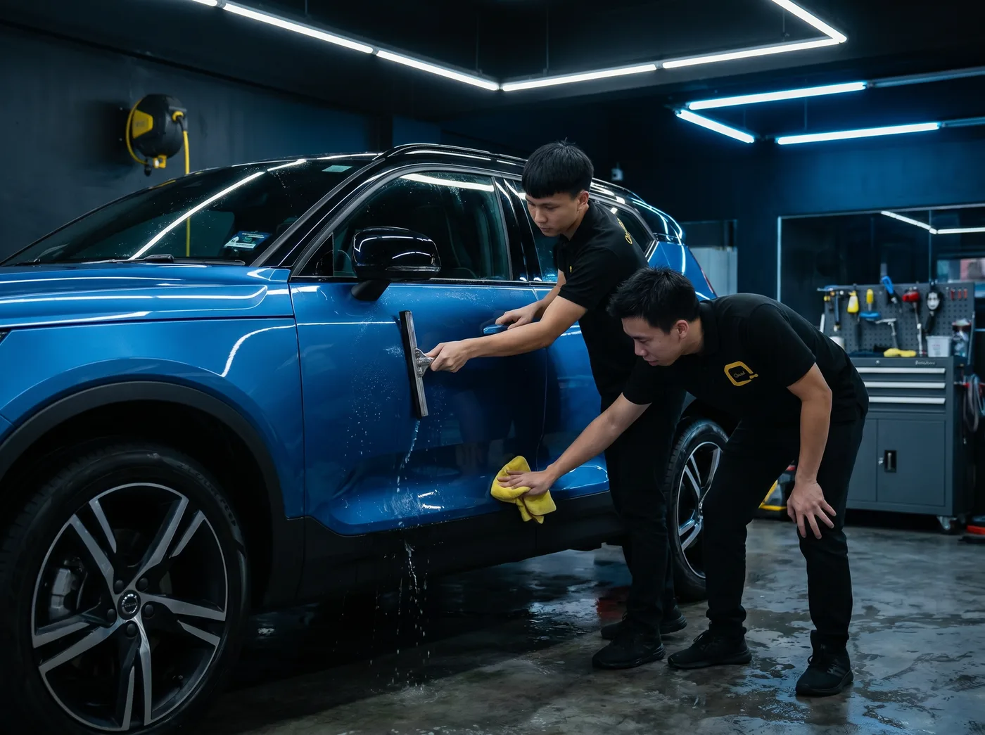 Pembuangan Udara & Air — Pemasangan PPF Quad Film pada Volvo XC40
