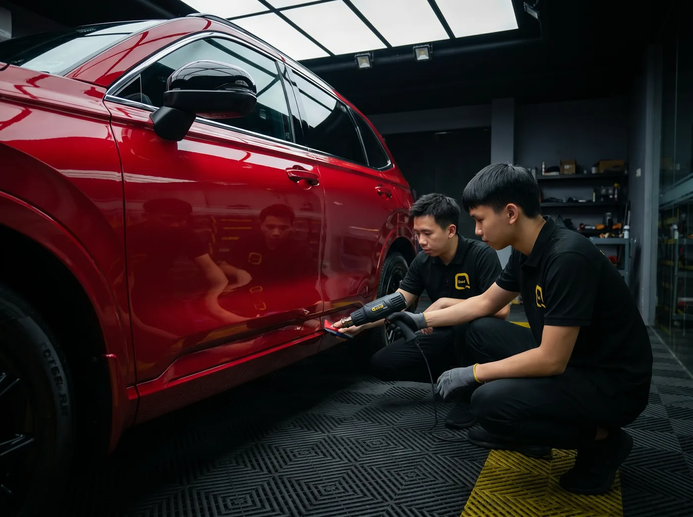 Tepi dimeterai dengan haba — pemasangan PPF Quad Film pada Honda CR-V