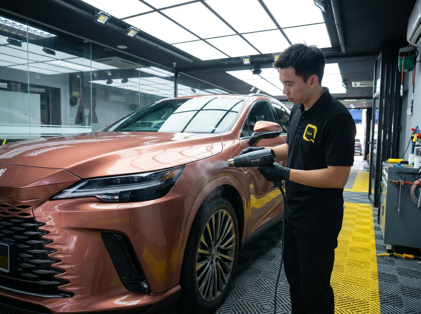 加热收边：Lexus RX 的 Quad Film PPF 安装过程