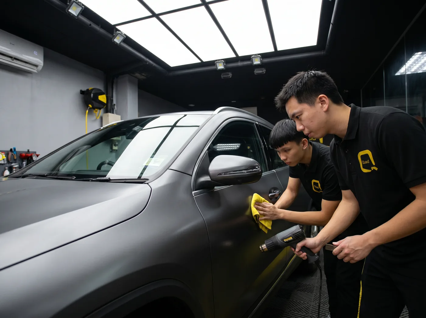 Tepi dimeterai dengan haba — pemasangan PPF Quad Film pada Mercedes-Benz GLA