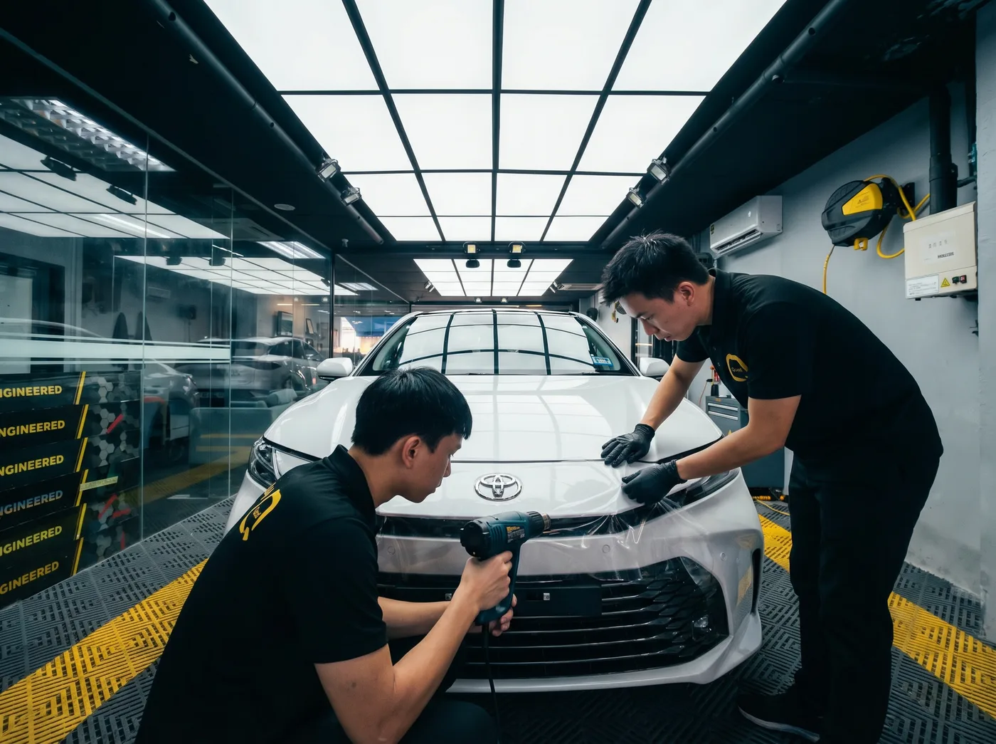 Tepi Dimeterai Haba — Pemasangan PPF Quad Film pada Toyota Camry