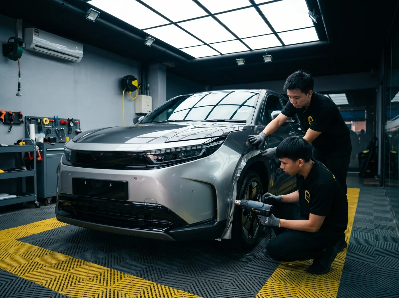 Tepi Dikemaskan dengan Haba — Pemasangan PPF Quad Film pada Toyota Urban Cruiser
